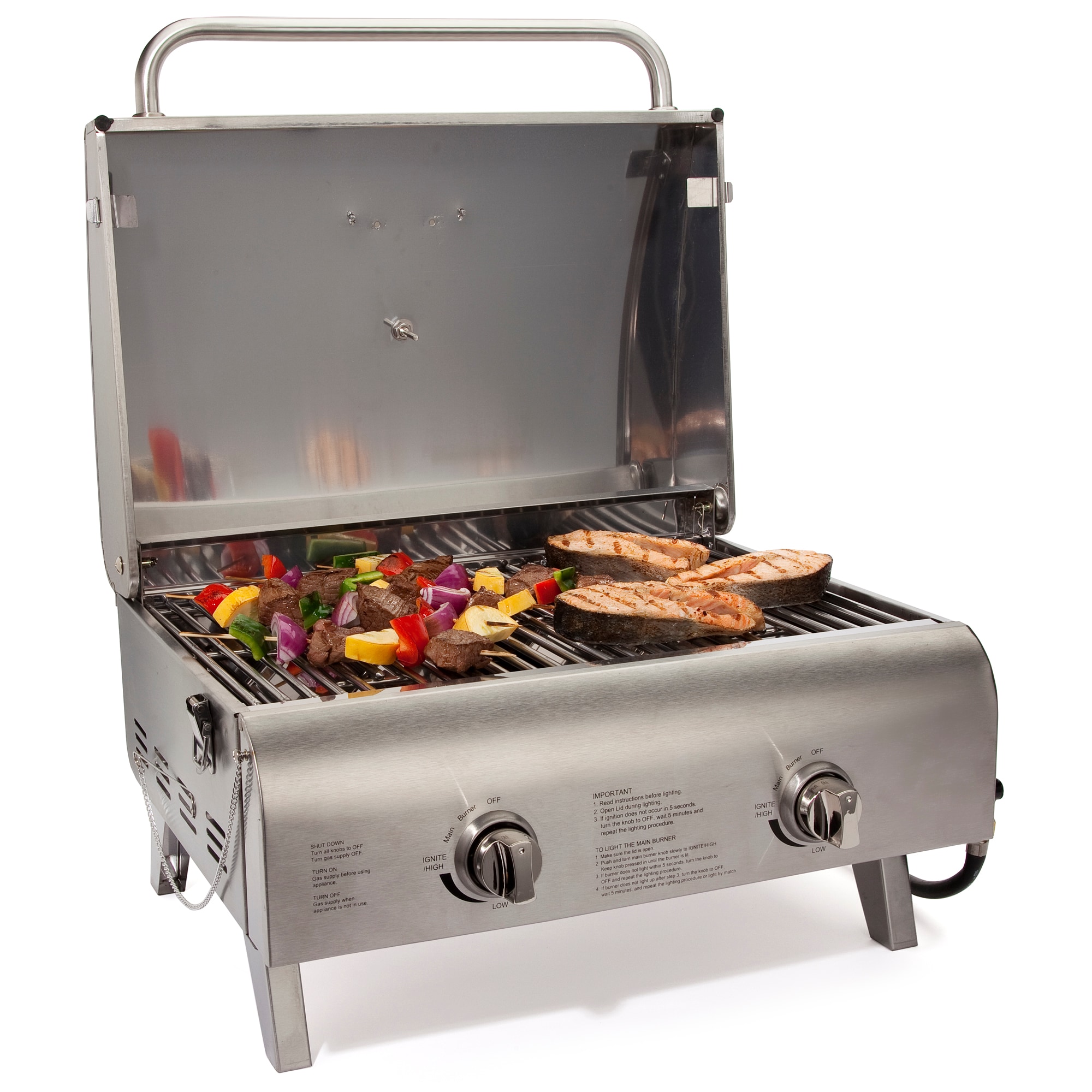 Stainless tabletop outlet grill