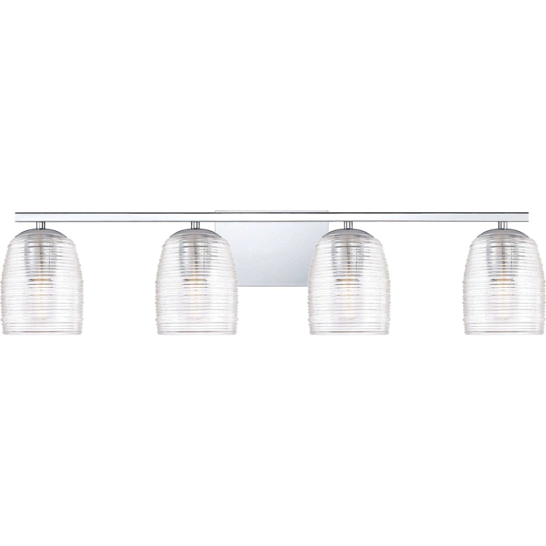 Quoizel RLM8604C Realm 32.75-in 4-Light Polished Chrome Transitional Vanity Light