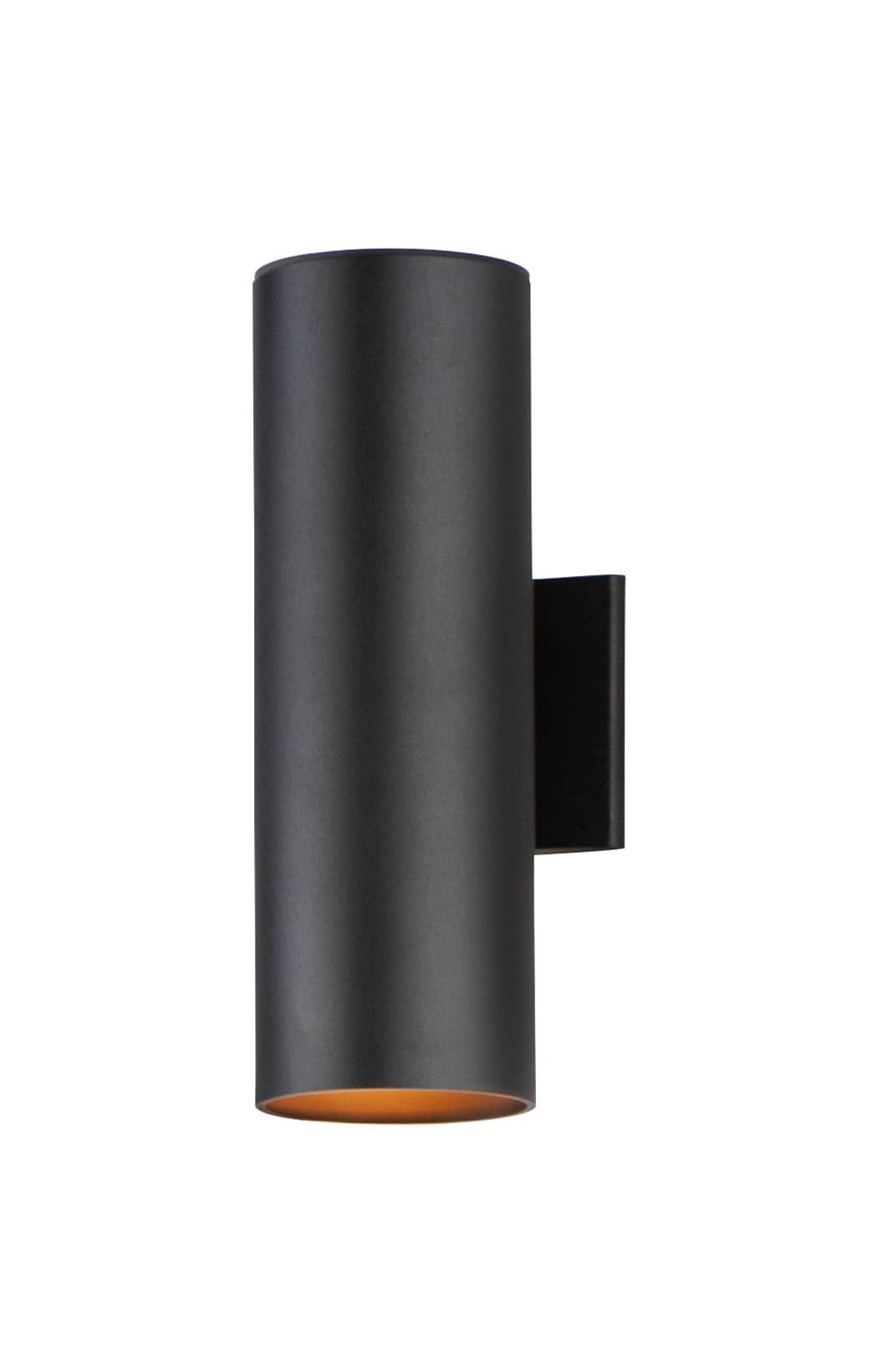 Maxim Lighting 26103BK Outpost 2 -Light 15-in H Matte Black Hardwired Outdoor Wall Light