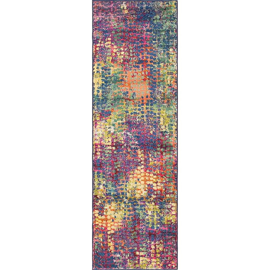 Unique Loom Bondi Chromatic 2 x 7 Pink/Yellow Indoor Abstract Bohemian/Eclectic Runner Unique Loom Bondi Chromatic 2 x 7 Pink/Yellow Indoor Abstract Bohemian/Eclectic Runner