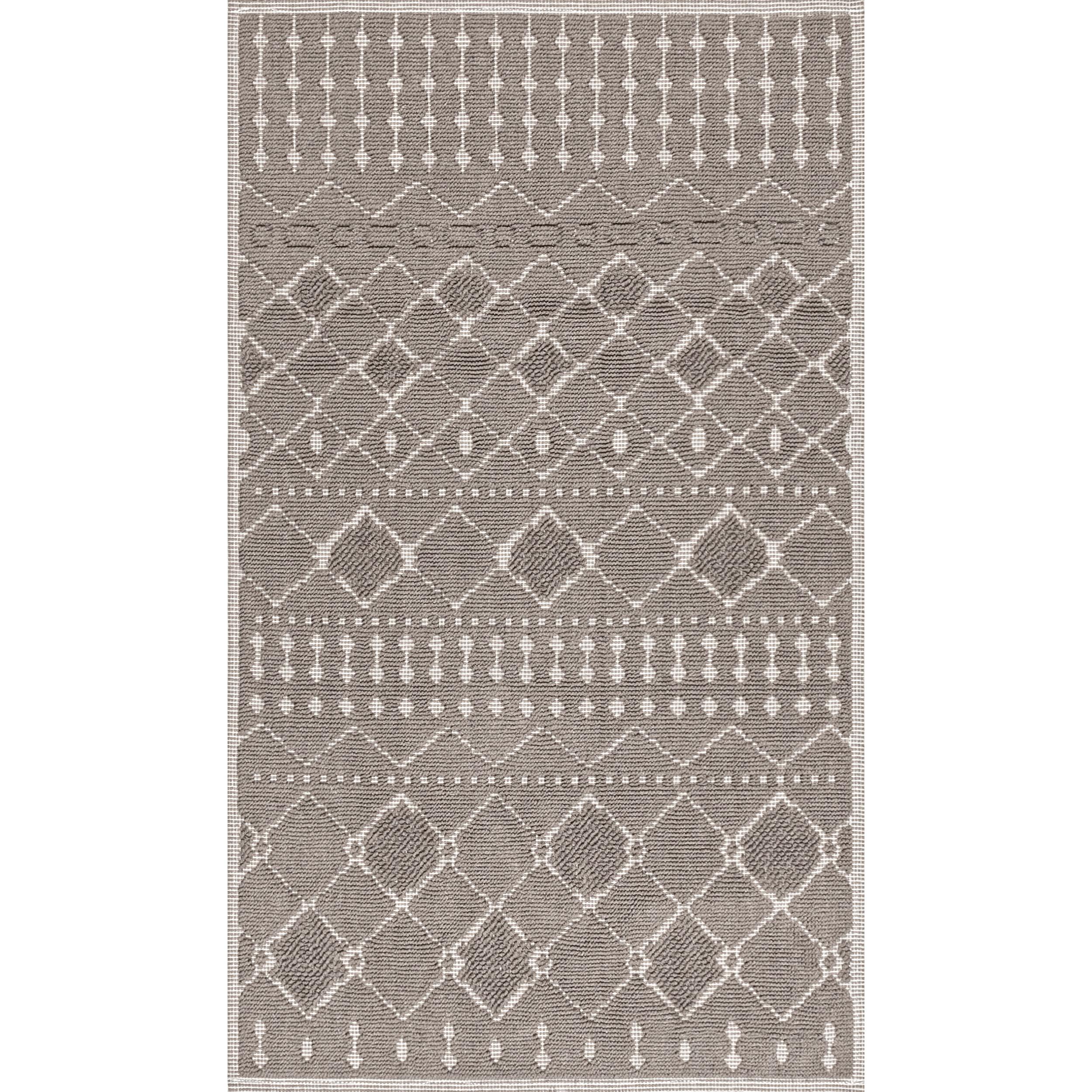 nuLOOM PSKO04C-22039 26-in x 45-in Beige Cotton Bath Mat
