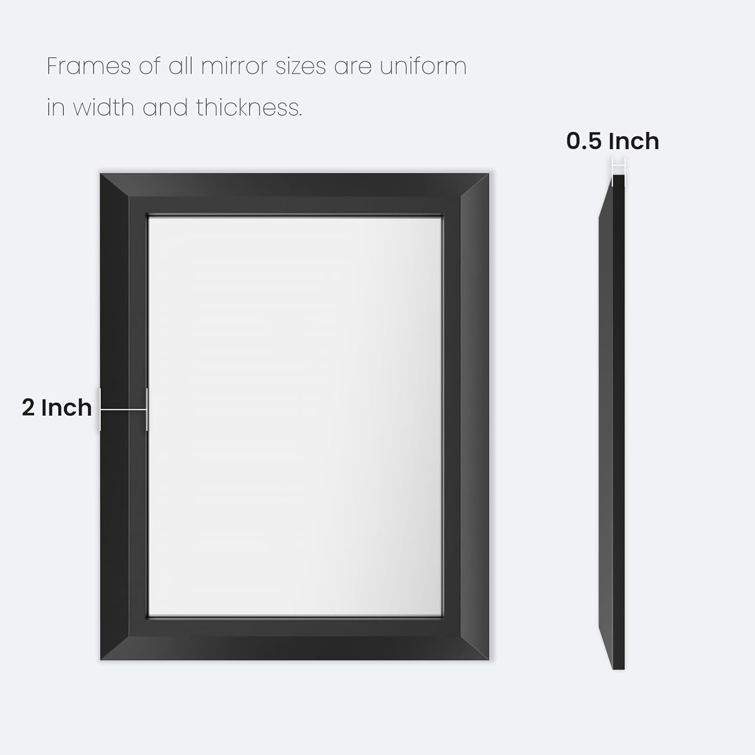 LOAAO D-RA6080-B Framed-Bath-Mirrors - View #5
