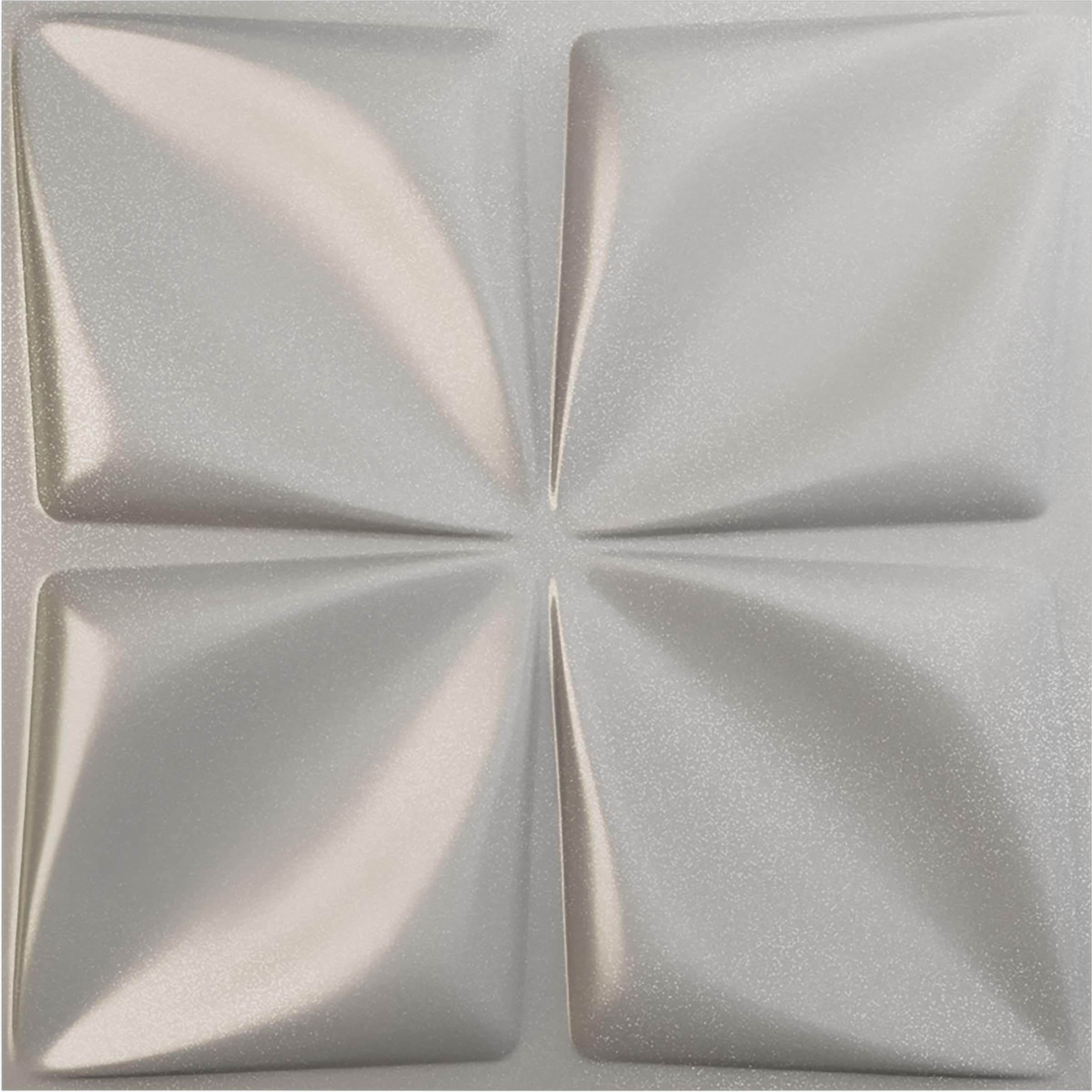 Ekena Millwork WP20X20RLASV-CASE-12 19-5/8-in x 19-5/8-in Embossed Paintable/Stainable Silver PVC Wall Panel ( 12 -Pack, Covers