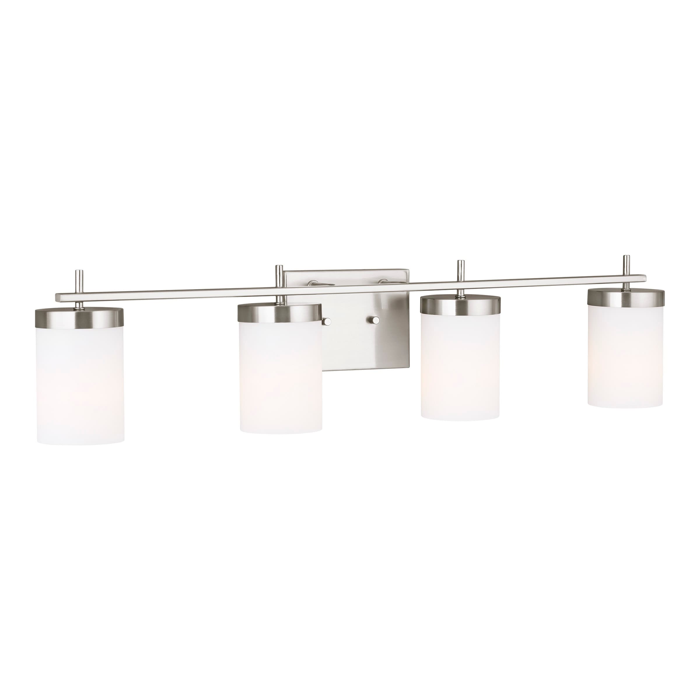 Generation Lighting Zire 34-in 4-Light Brushed Nickel LED Modern ...