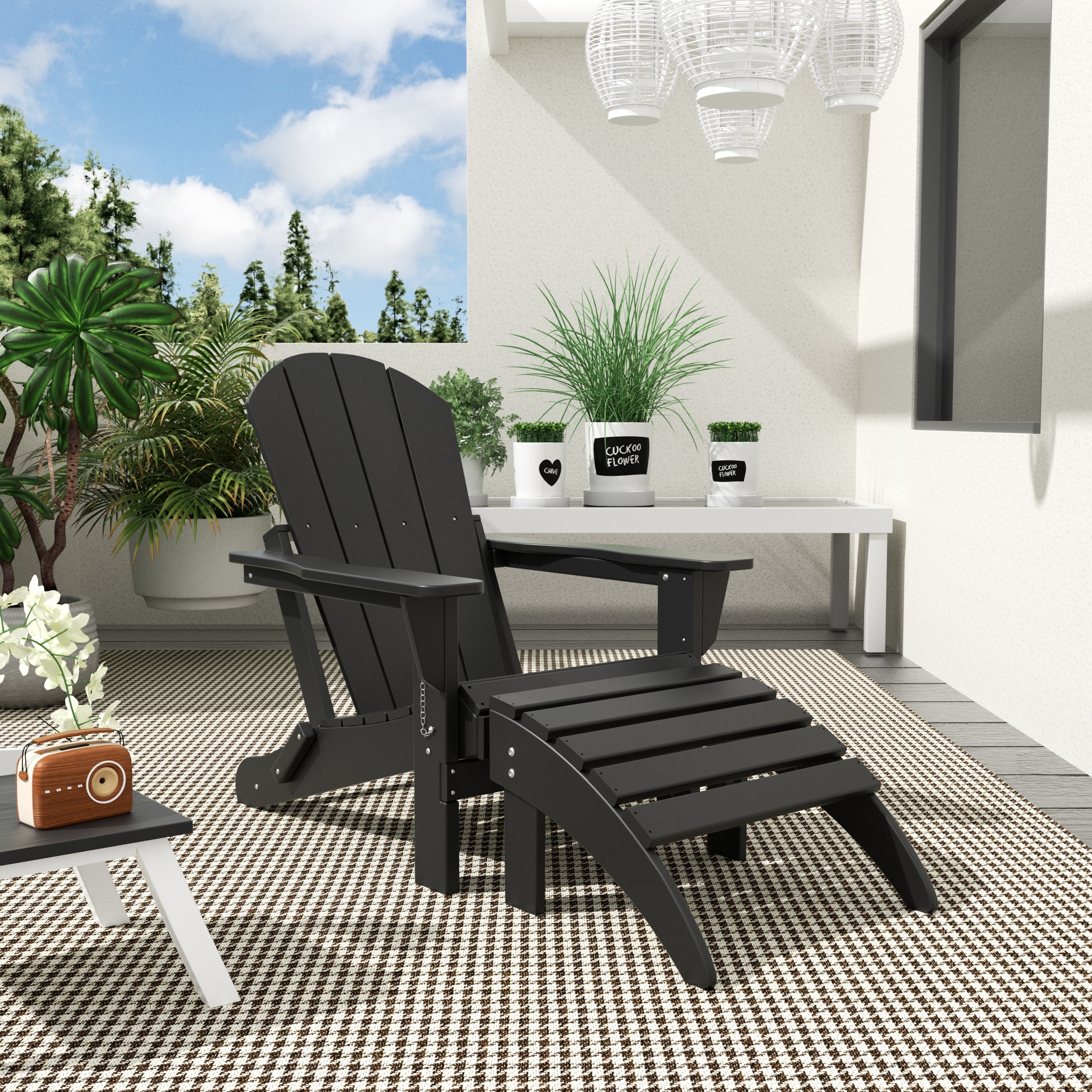 Westin Furniture 2001ADOT-BK Patio-Chairs - View #2