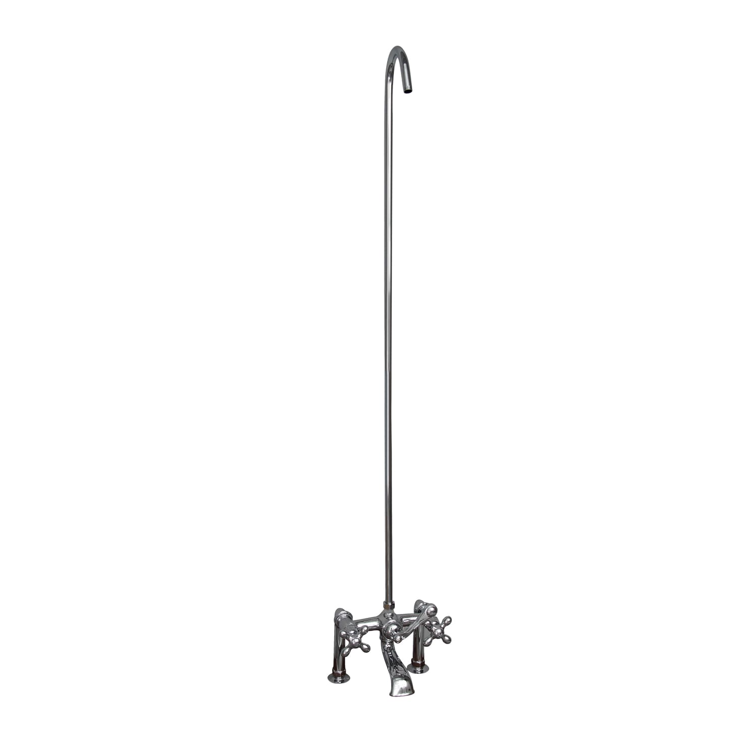 Barclay 4046-MC-CP Polished chrome 3-handle Deck-mount Roman Low-arc Bathtub Faucet ( Valve Included )