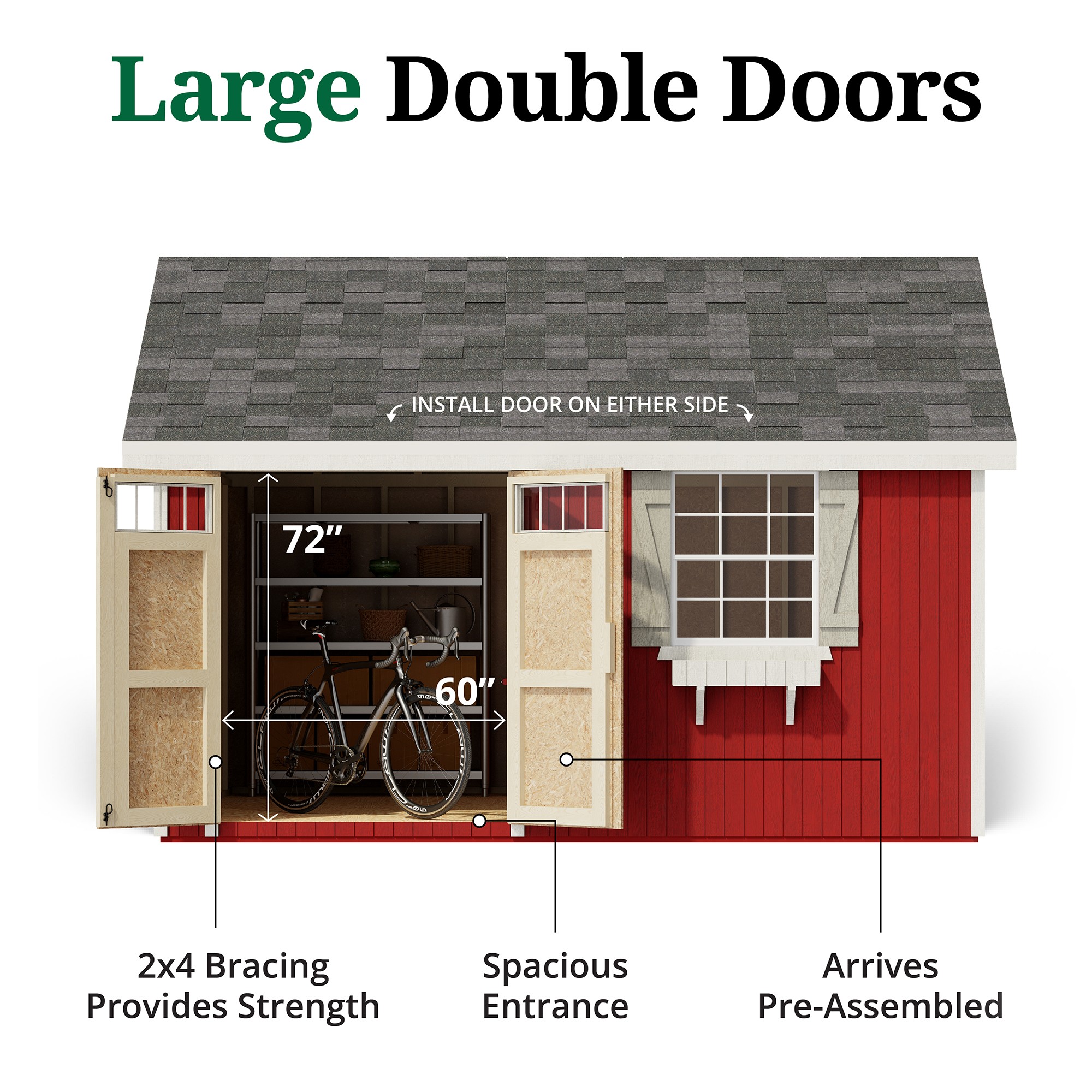 Little Cottage Co 12X14 PCGS-PC Wood-Storage-Buildings - View #4