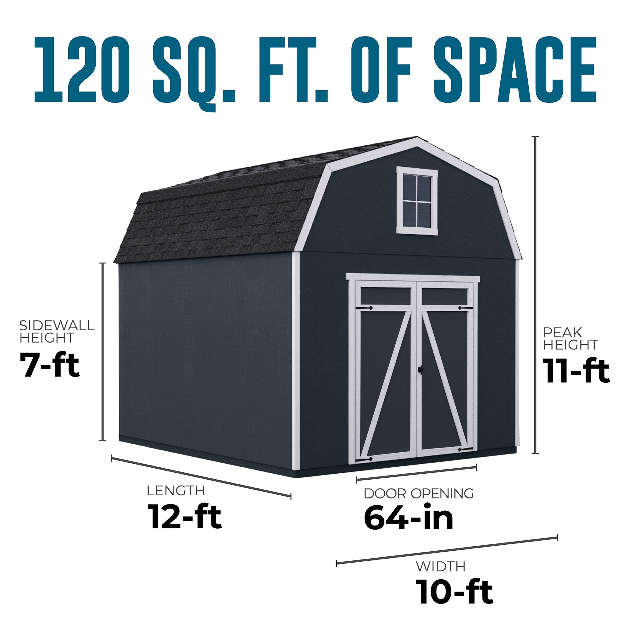 Heartland Estate 10-ft x 12-ft Wood Storage Shed (Floor Included)