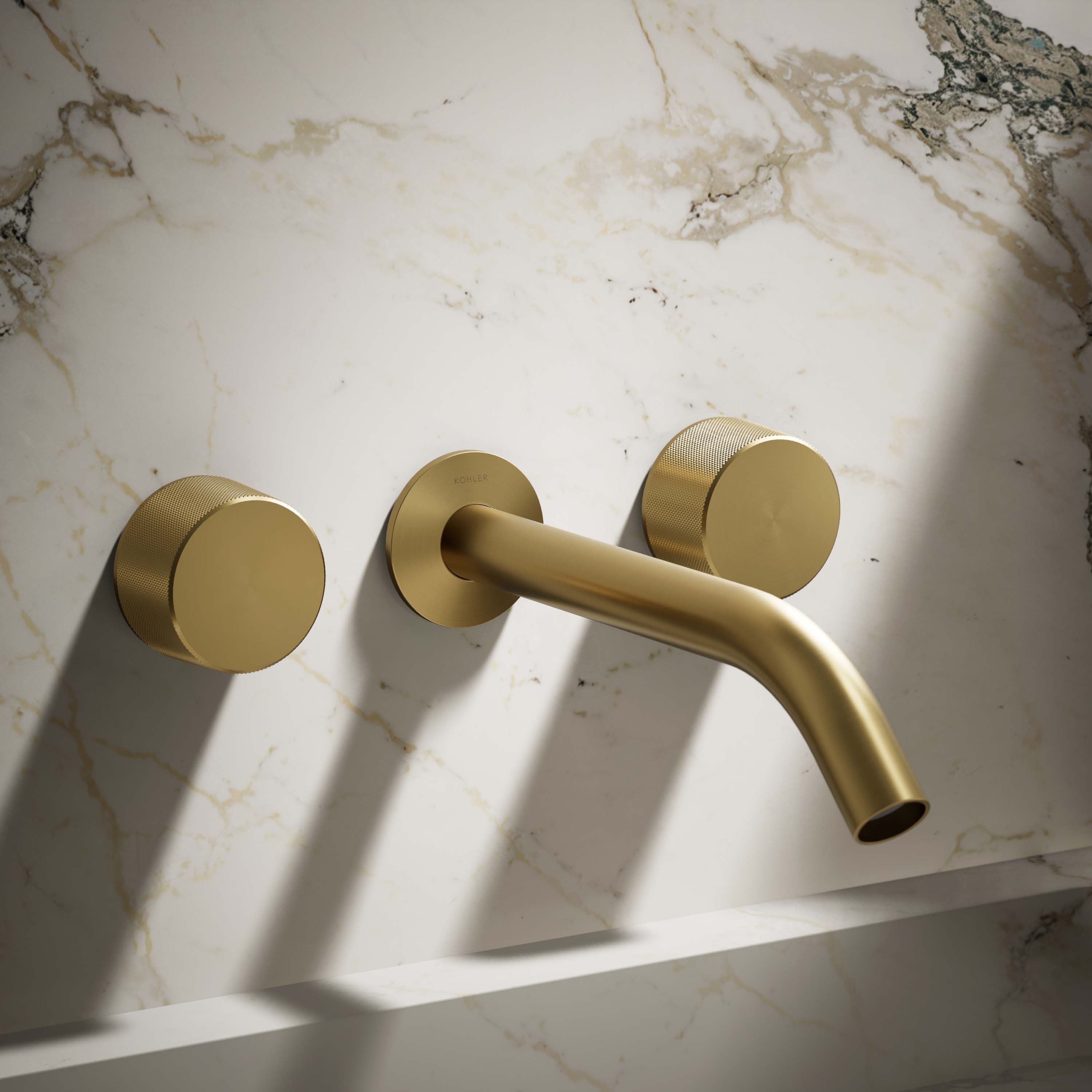 KOHLER K-T77981-8-2MB Vibrant Brushed Moderne Brass 2 -Handle Bathroom Sink Faucet Handle