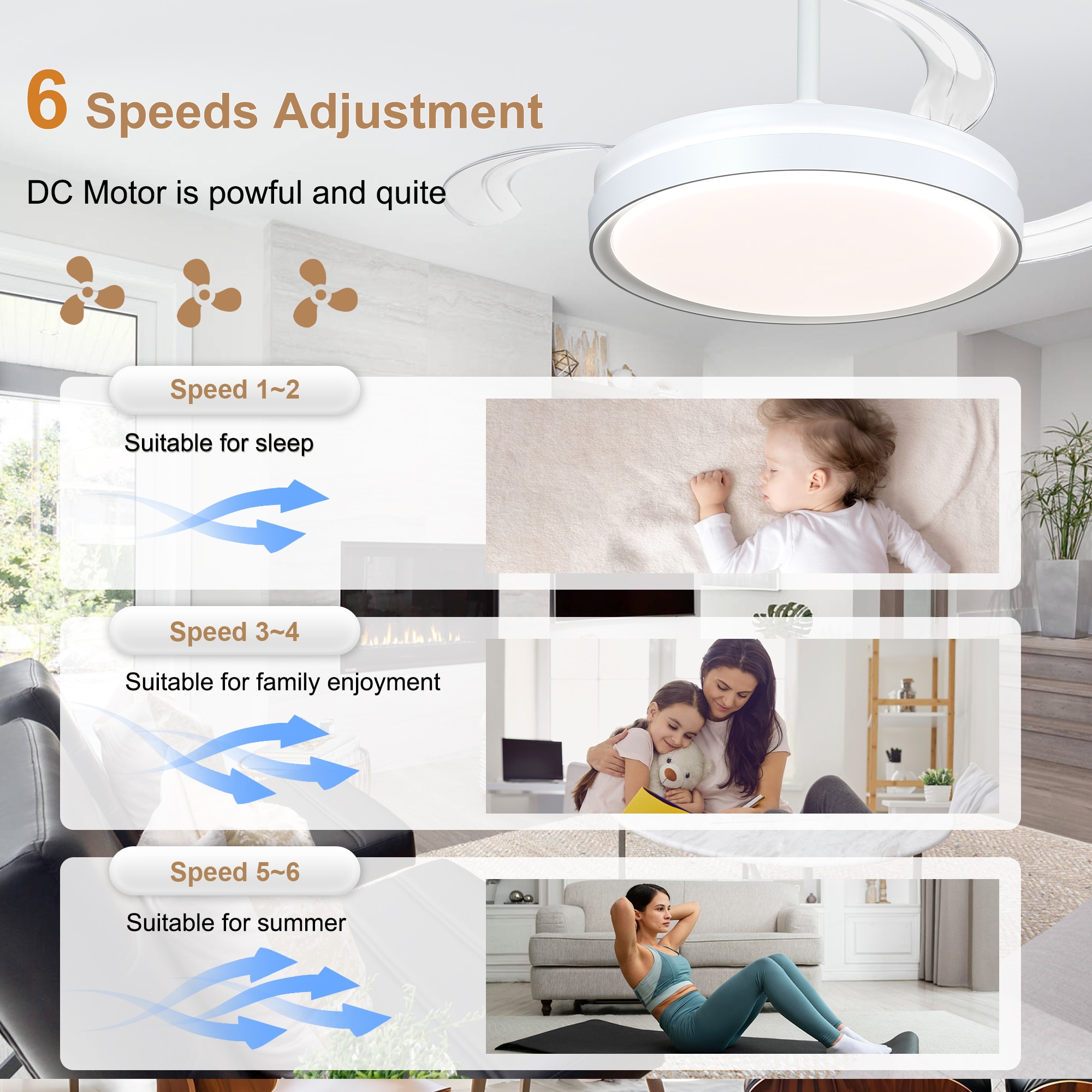 Bella Depot DC4205-W Ceiling-Fans - View #12