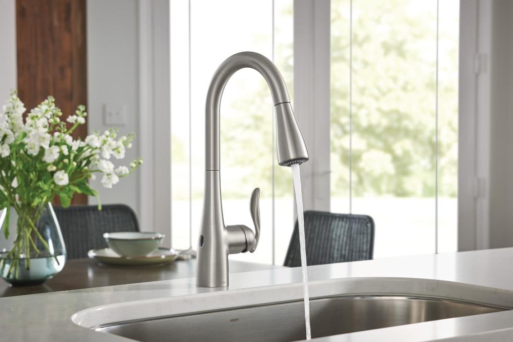 Moen Arbor Spot Resist Stainless Single Handle Touchless Pull-down ...