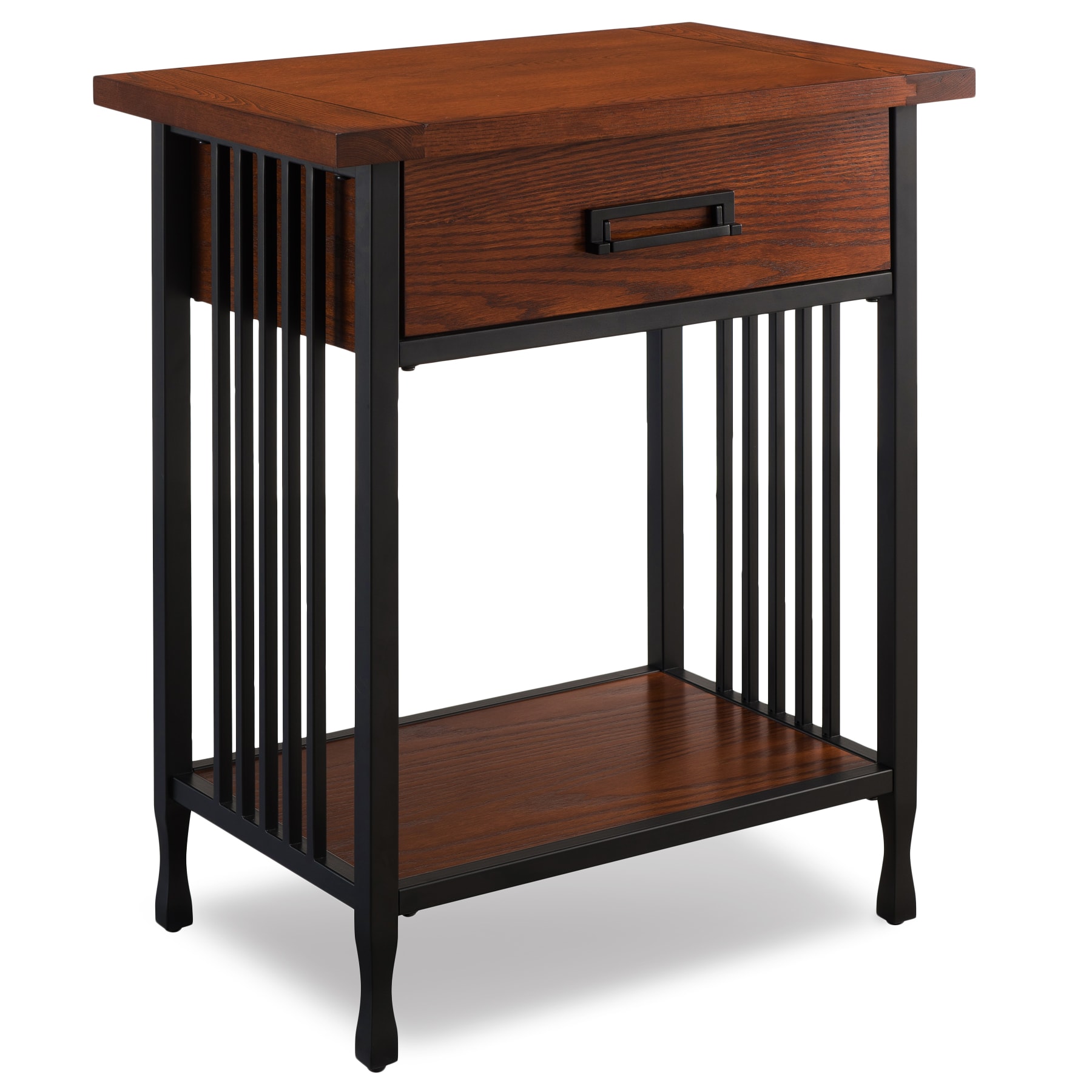 Leick Home 11222 Ironcraft Mission Oak Ash Nightstand