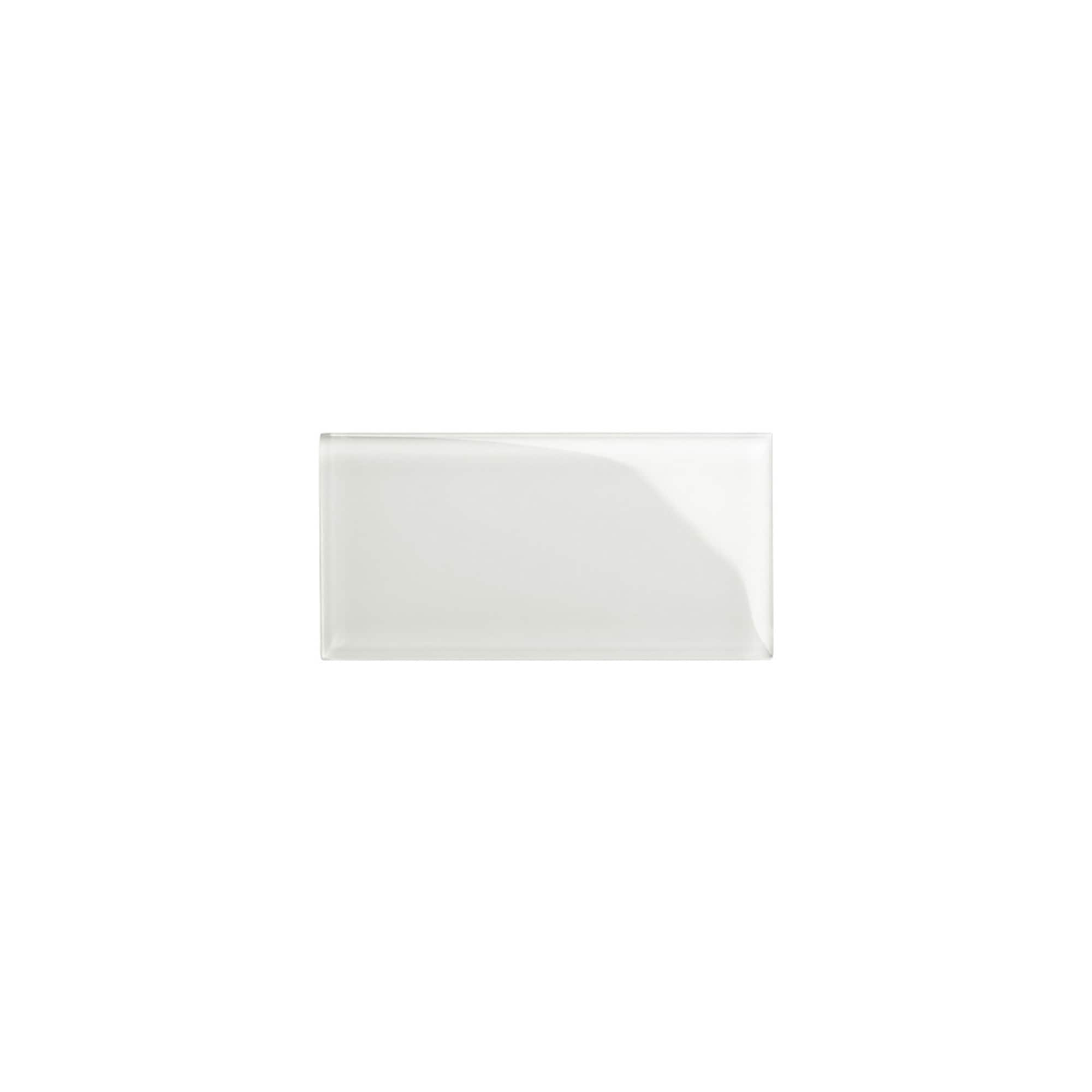 Giorbello G5946-SMPL Sample- 3x6 glass subway tiles Agreeable Gray 3-in x 6-in Glossy Glass Subway Wall Tile