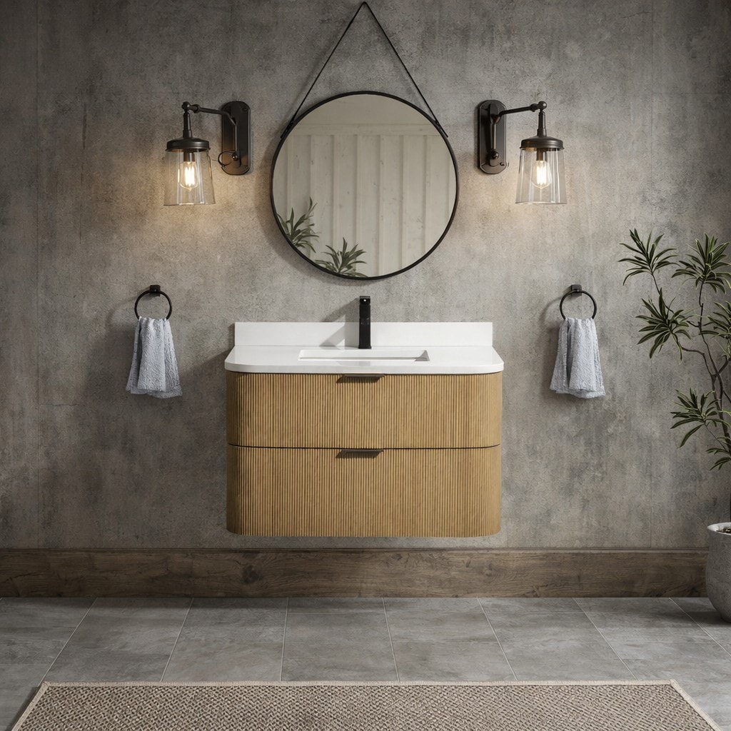 Ari Kitchen & Bath AKB-CHANTAL-36-OAK Bath-Vanity-Combo - View #3