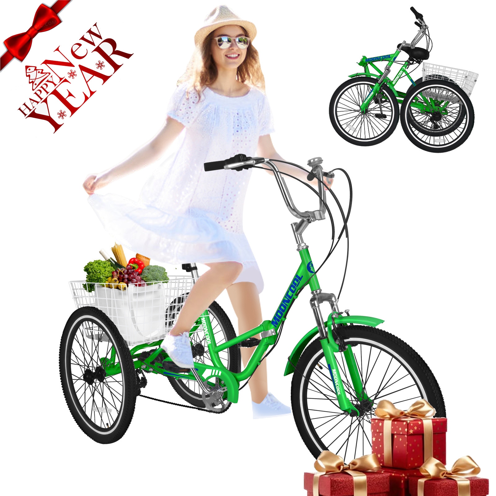 Esazn M-P24ZD-PGLLYU 24-in Adult unisex Tricycle