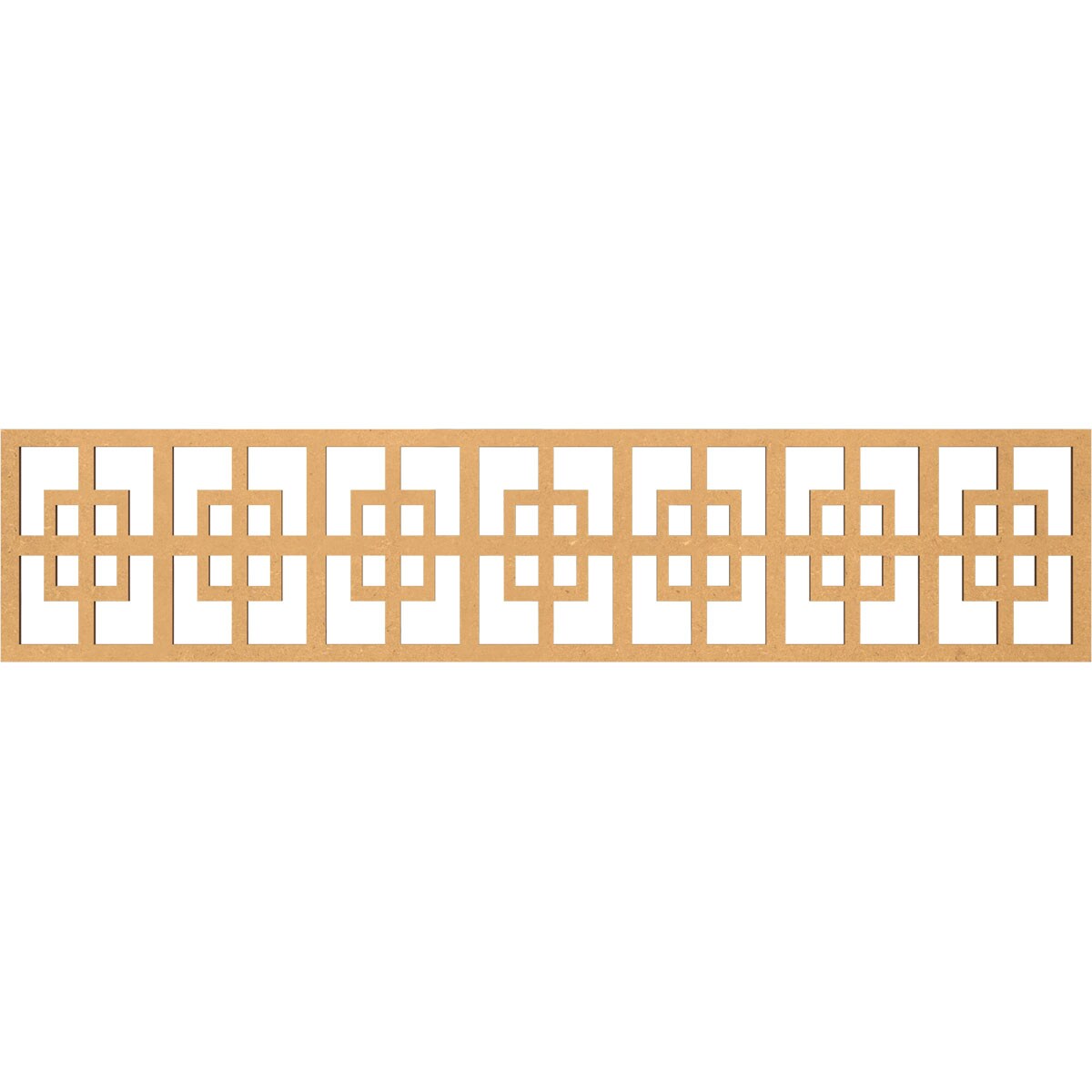 Ekena Millwork MLDA10X46CMBMF Cambridge Fretwork Flat Trim 10-in x 3.9-ft Brown Unfinished 2157810 Pierced Wall Panel Moulding
