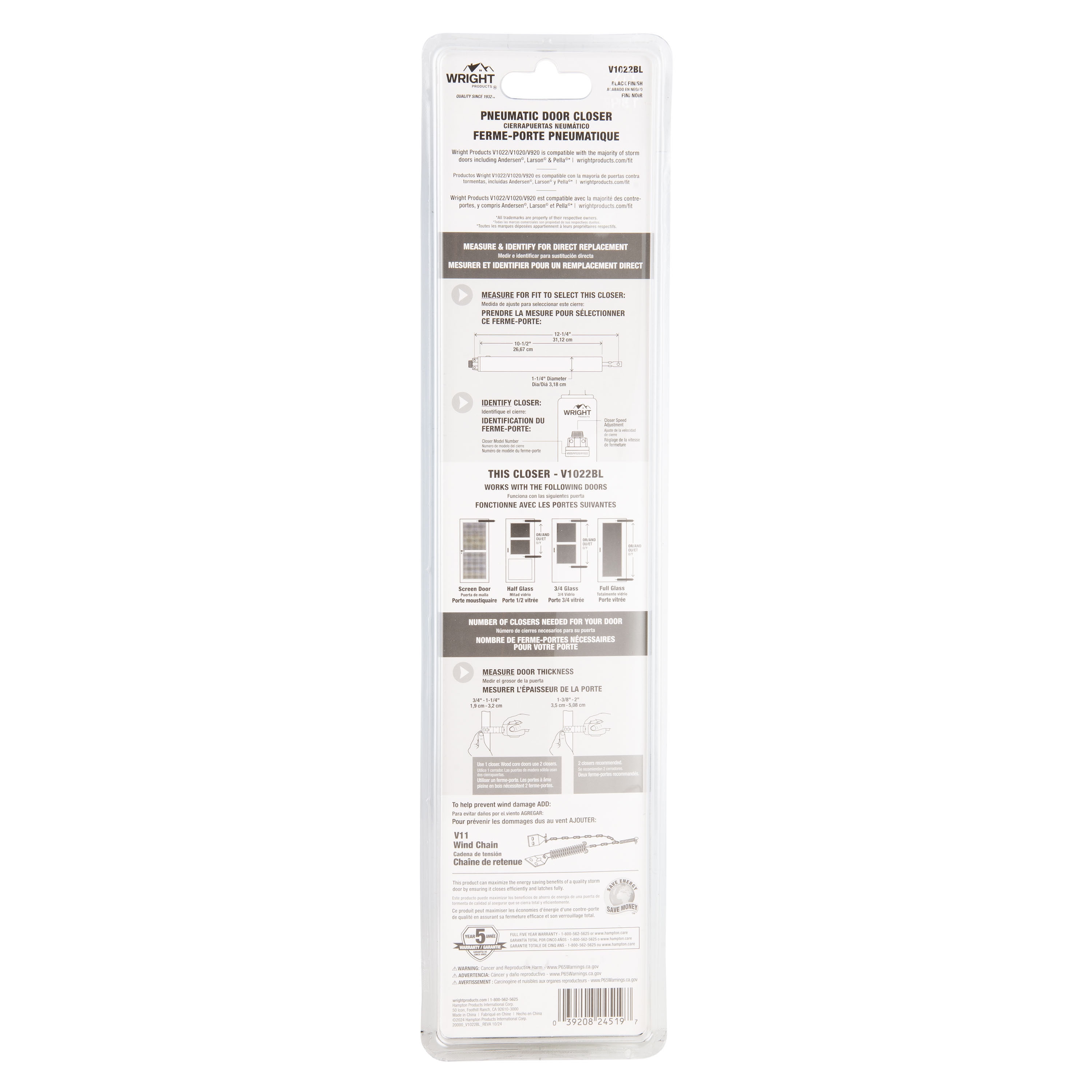 WRIGHT PRODUCTS V1022BL Screen-Storm-Door-Hinges - View #7