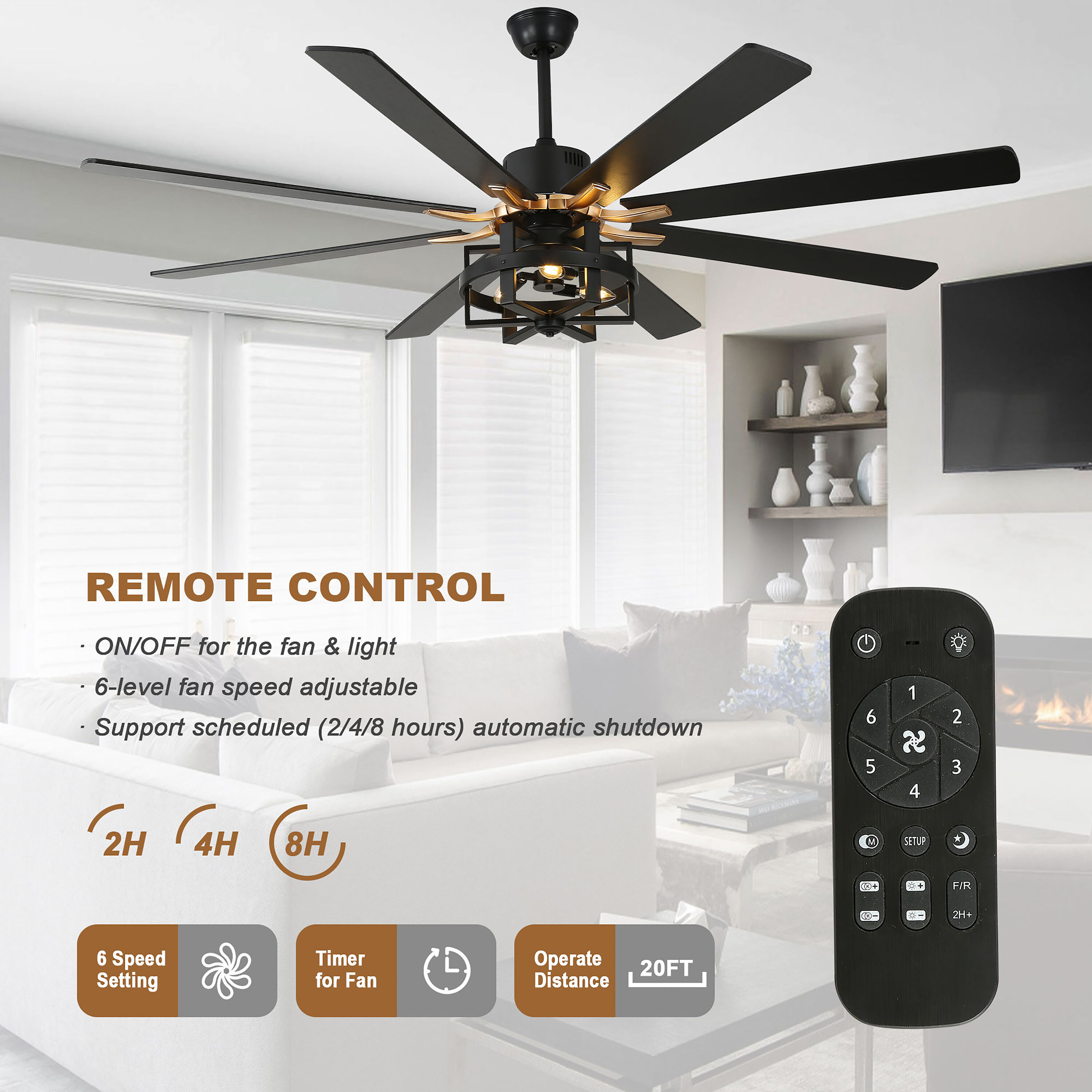 Cusp Barn DC6501-B Ceiling-Fans - View #3