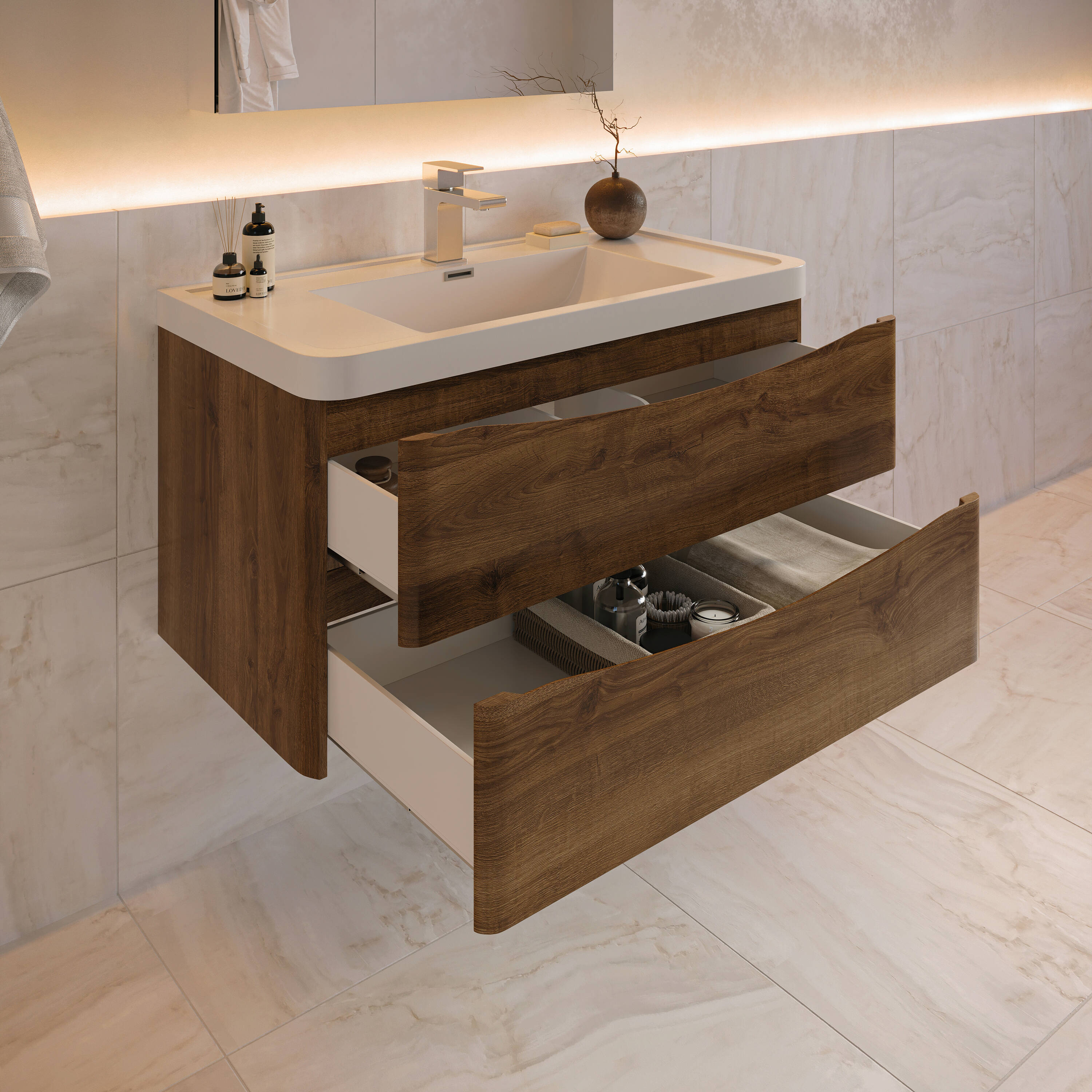 Fresca FVN9036RW Bath-Vanity-Combo - View #3