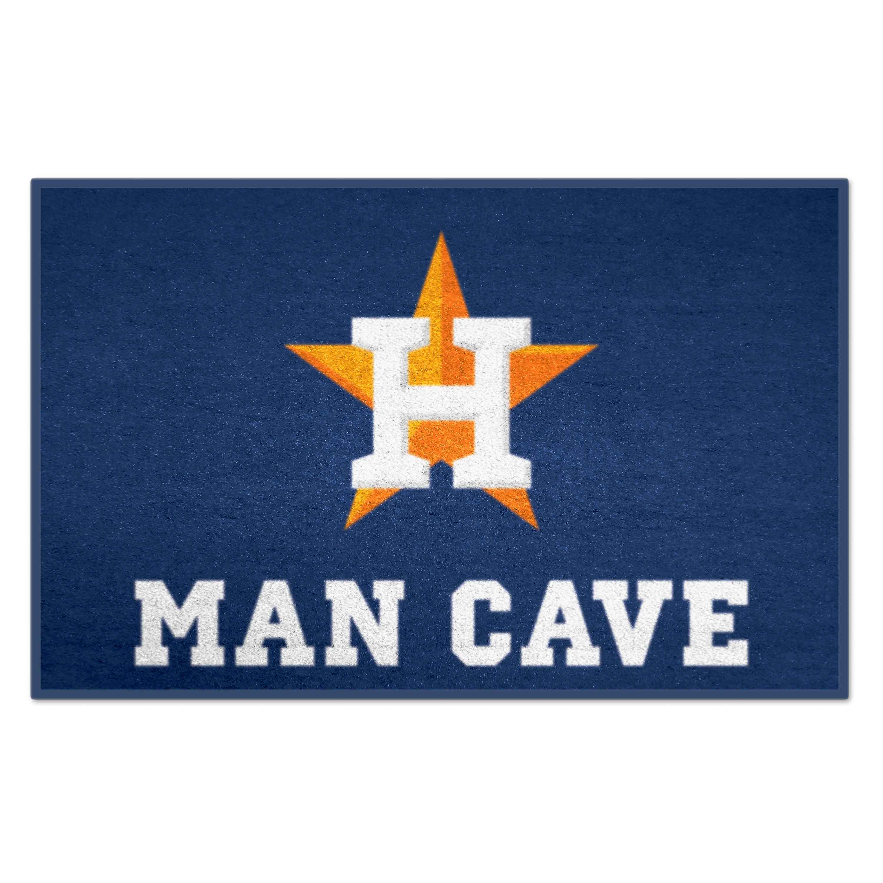 FANMATS 22411 MLB Man Cave Starter 2 x 3 (ft) Tufted Nylon Navy Rectangular Indoor Throw rug