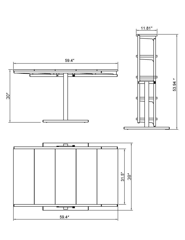Chintaly Imports 8473-DT-GRY-VNR Dining-Tables - View #10