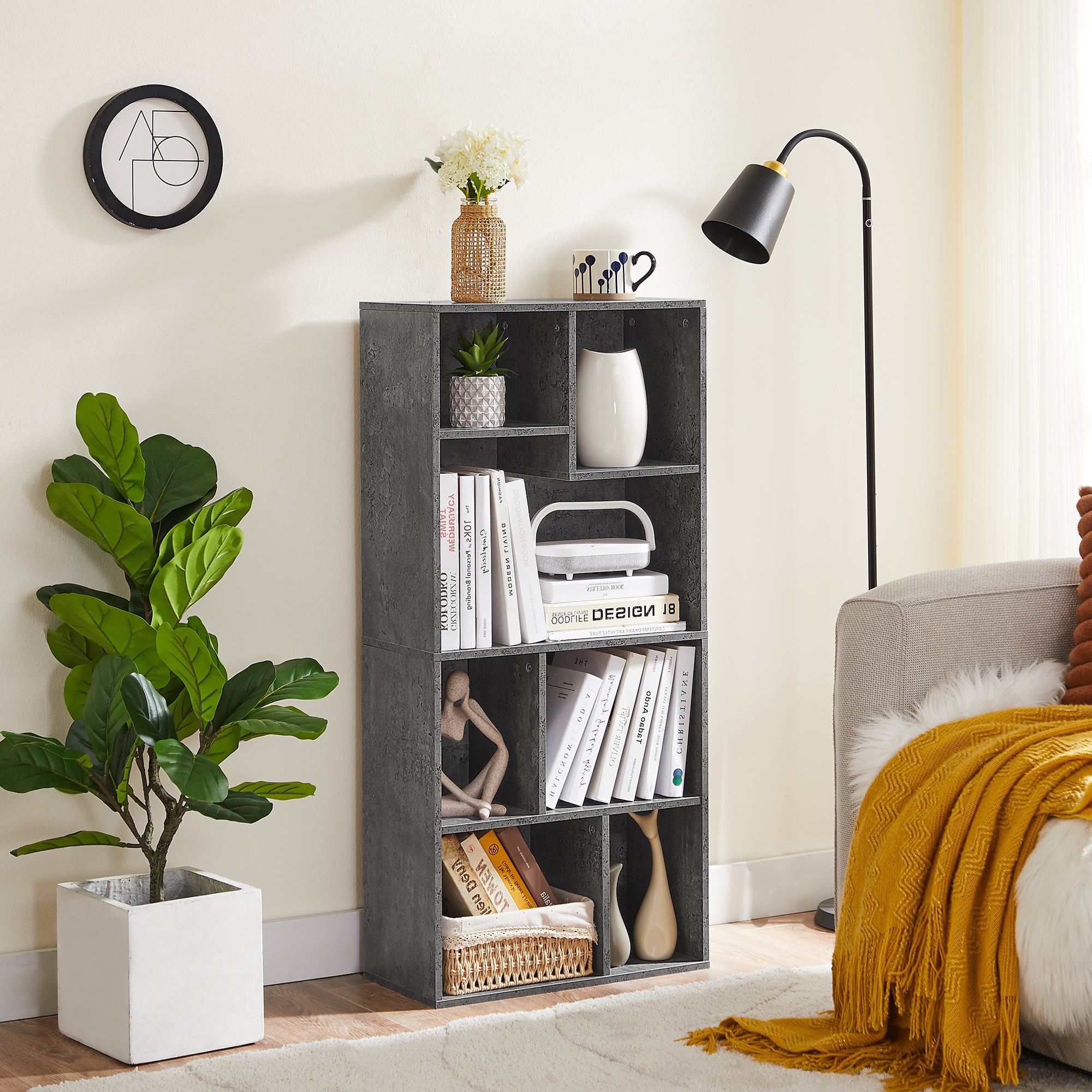 Vecelo LOE-B11-GRY bookcases - View #2