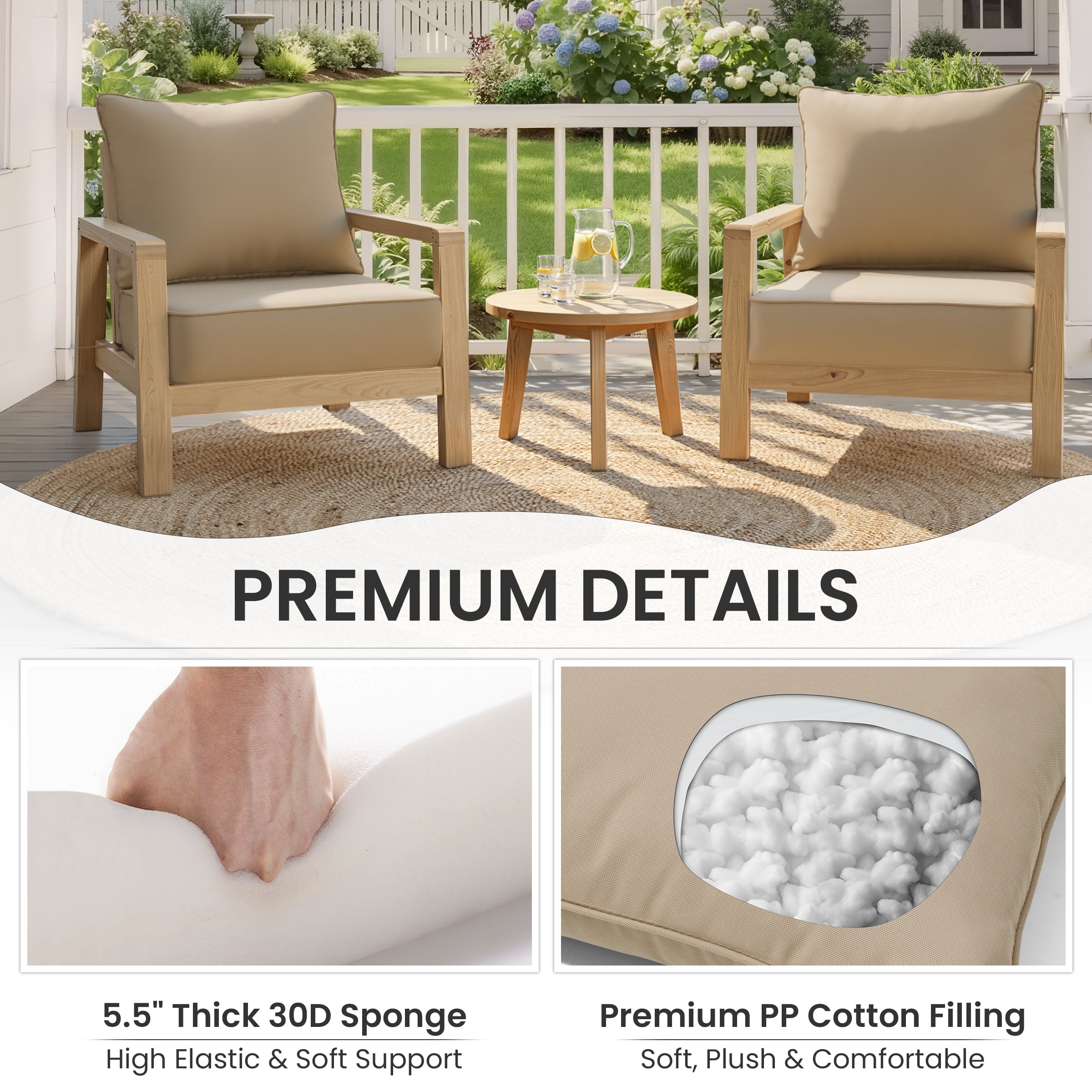 Pellebant ST25-CU112BEI-2 Patio-Furniture-Cushions - View #6