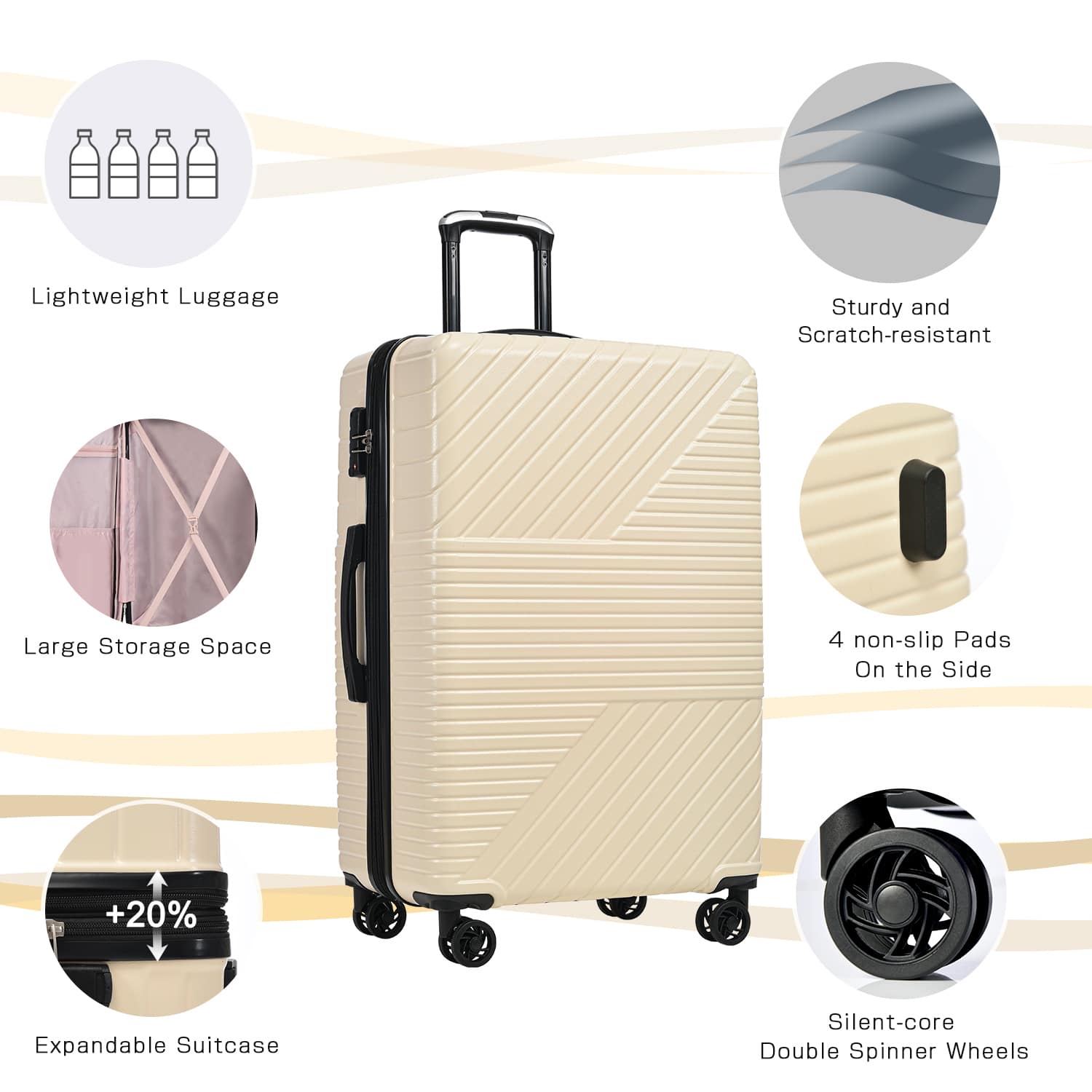 Qeetex GGL-FQGXY-8JIQ7DZ97 Luggage-And-Luggage-Sets - View #3