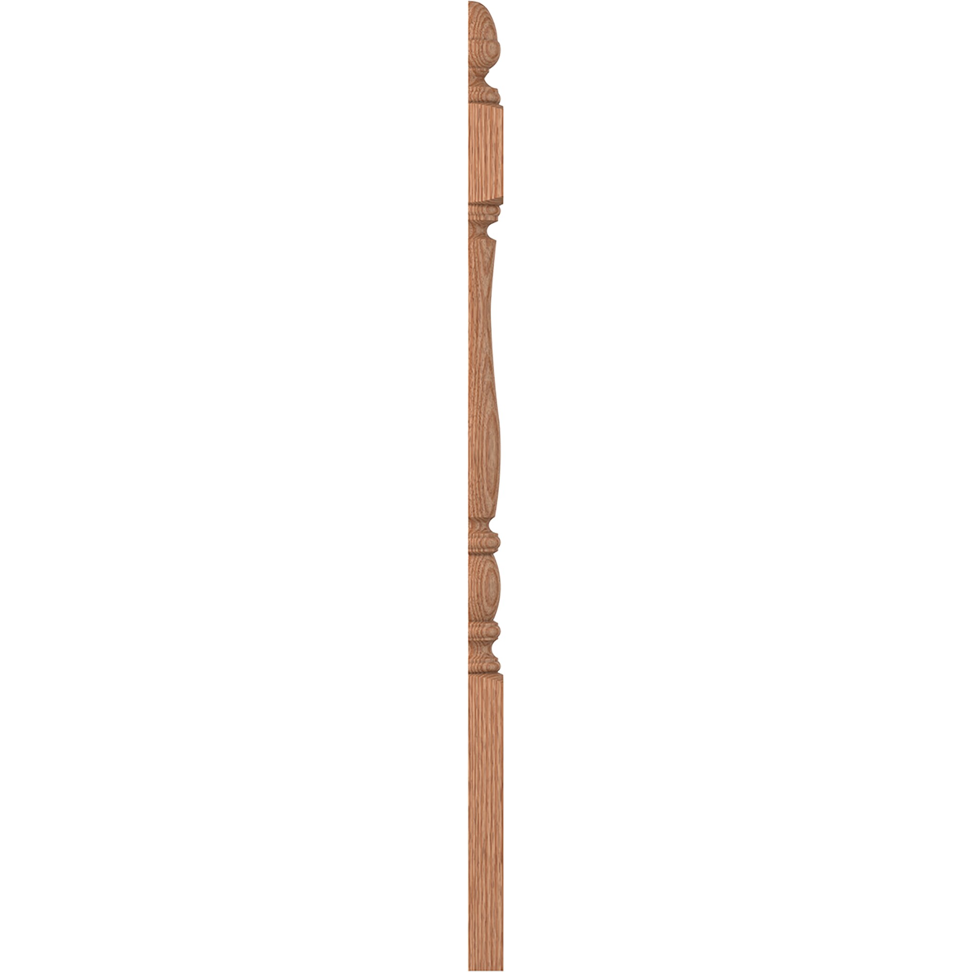 L.J. Smith Stair Systems LJP-3340 1-2-O 3.5-in x 47.5-in Unfinished Red oak Stair Newel Post