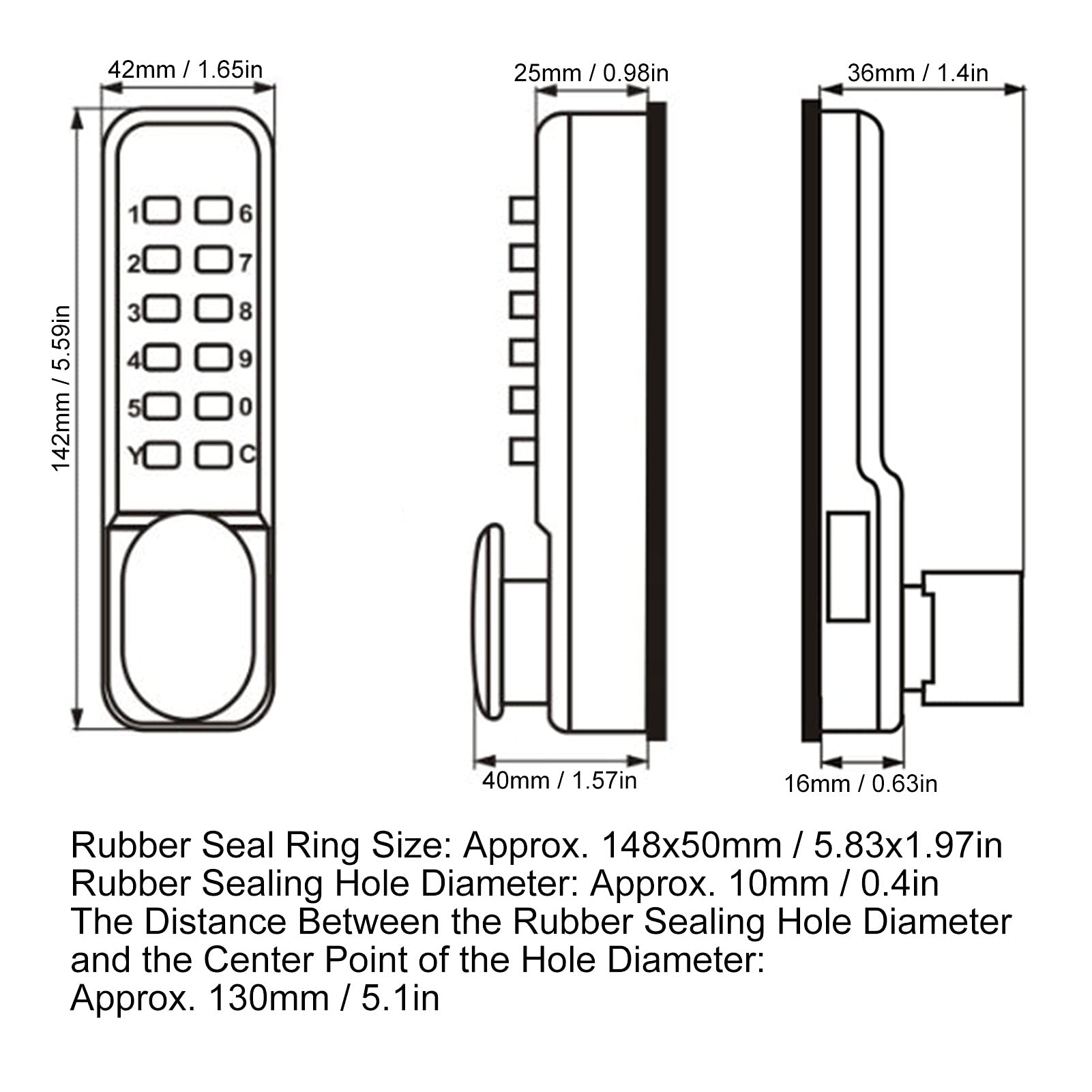 CYIKE LCY0811E411 Electronic-Door-Locks - View #2