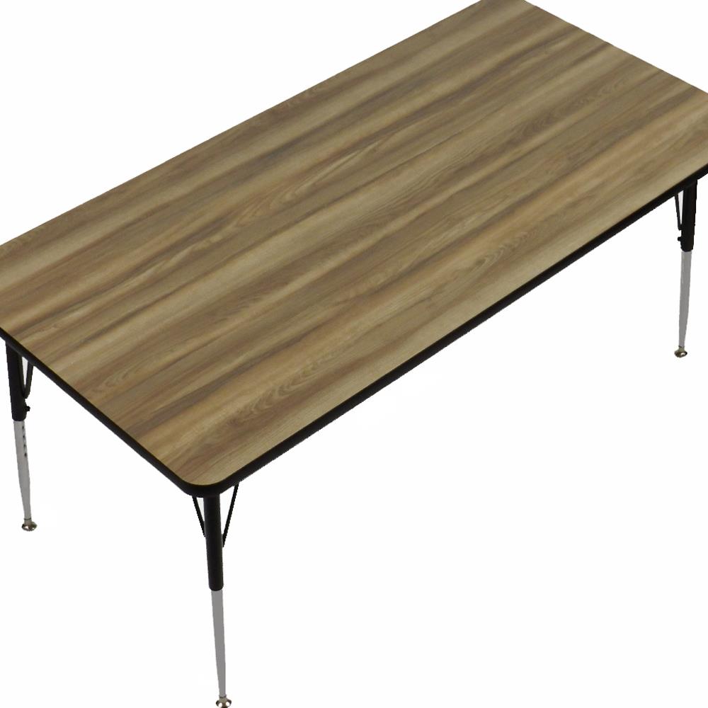 Correll CORR4492  A3060-REC-53 1.25 in. High Pressure Top Rectangular Activity Tables, Colonial Hickory- 30 x 60 in.