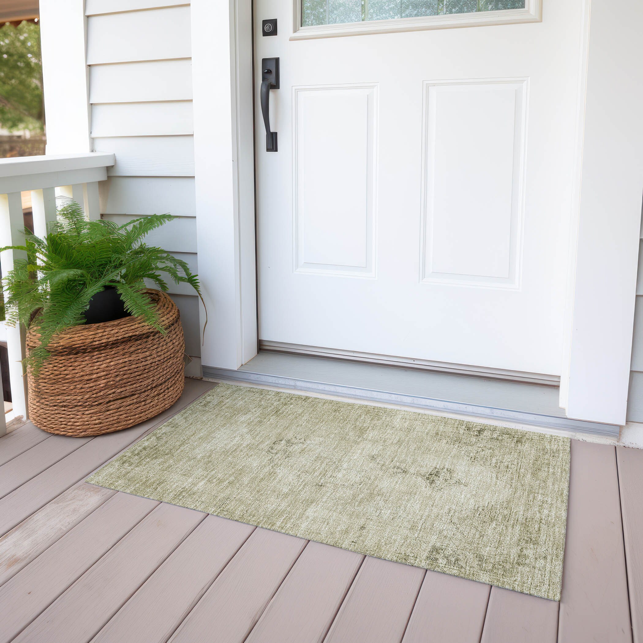Chantille Beige Rectangular Machine-Washable Synthetic Rug