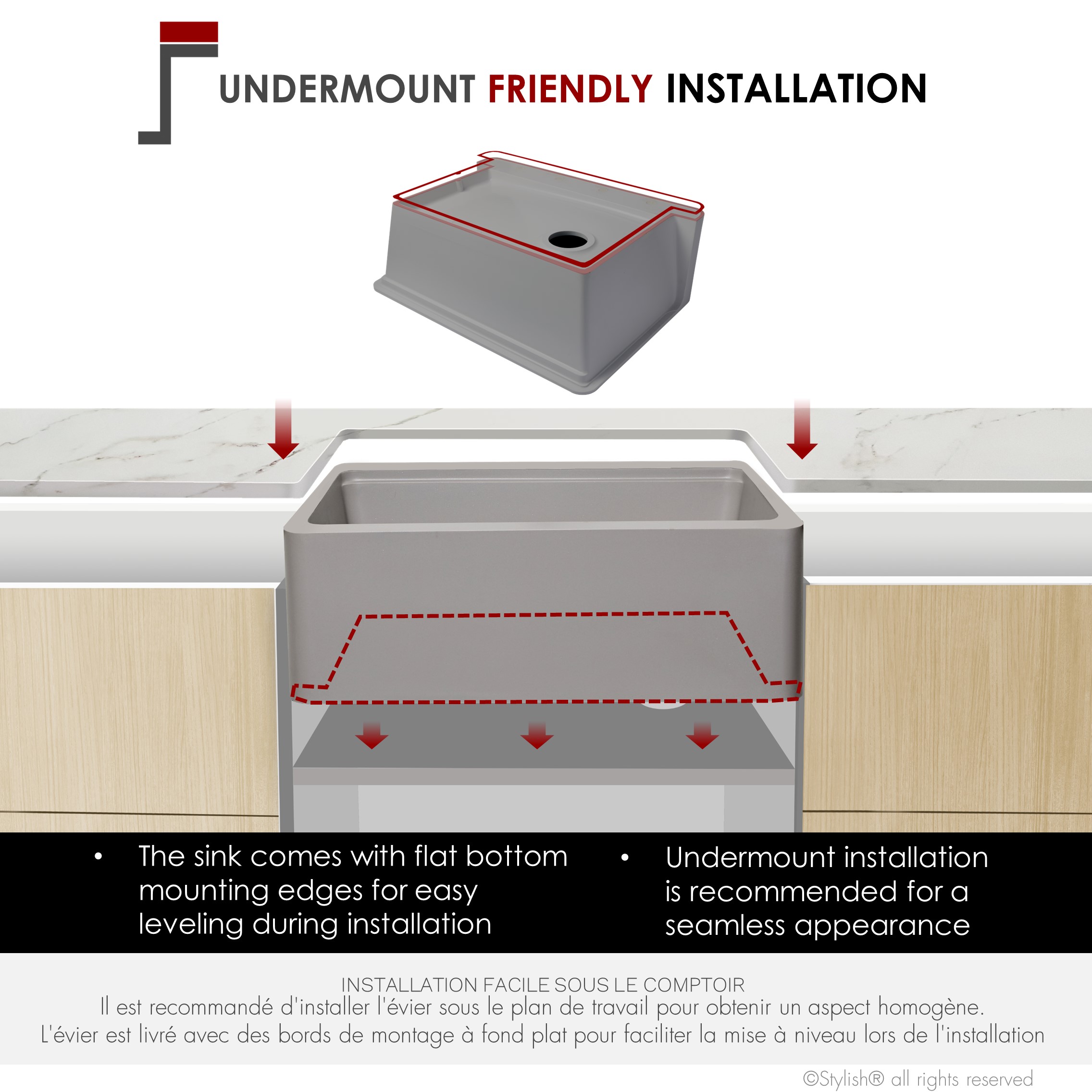 Stylish S-830WL Kitchen-Sinks - View #5