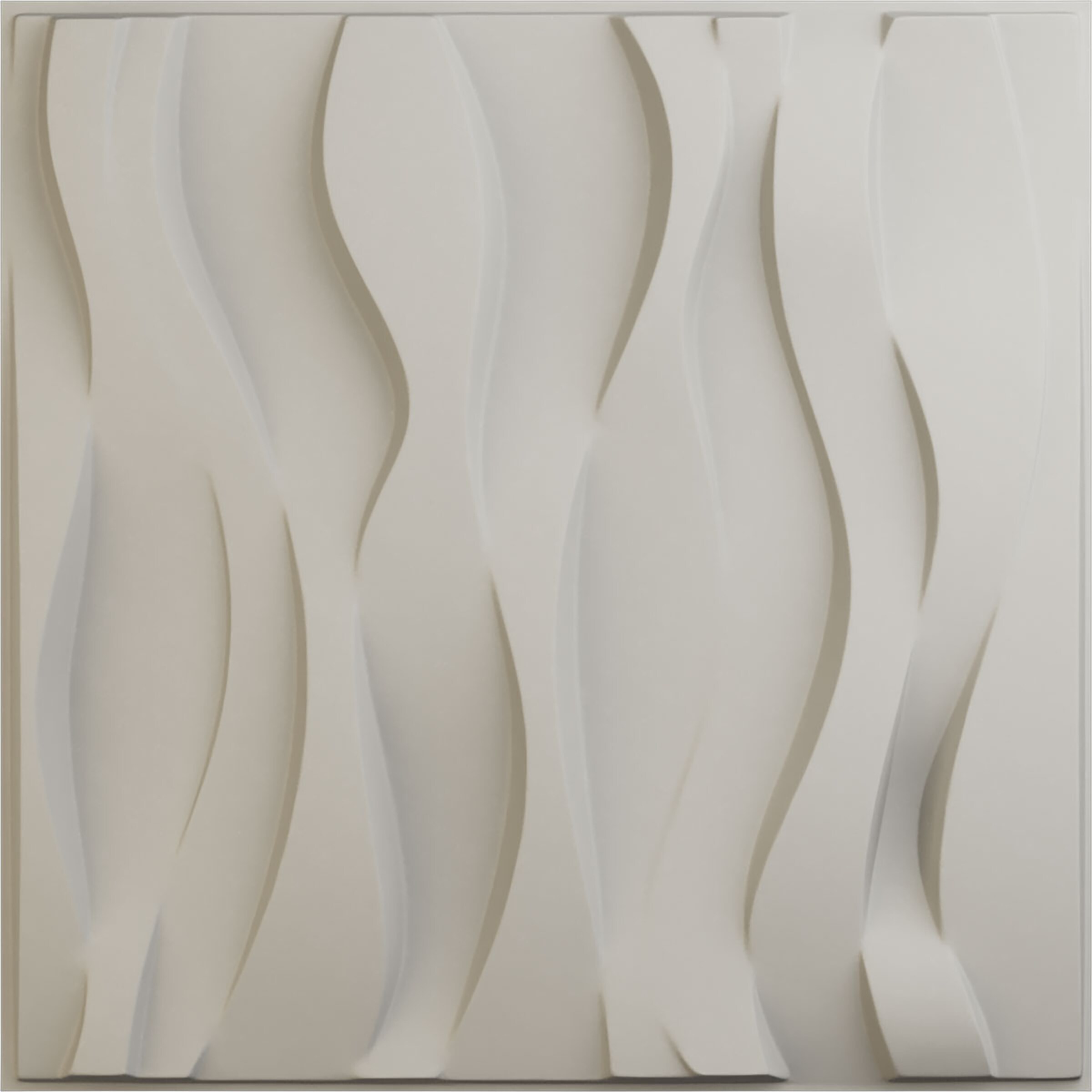 Ekena Millwork WP20X20RVGBW-CASE-12 19-5/8-in x 19-5/8-in Embossed Paintable/Stainable White PVC Wall Panel ( 12 -Pack, Covers 32.04-sq ft )