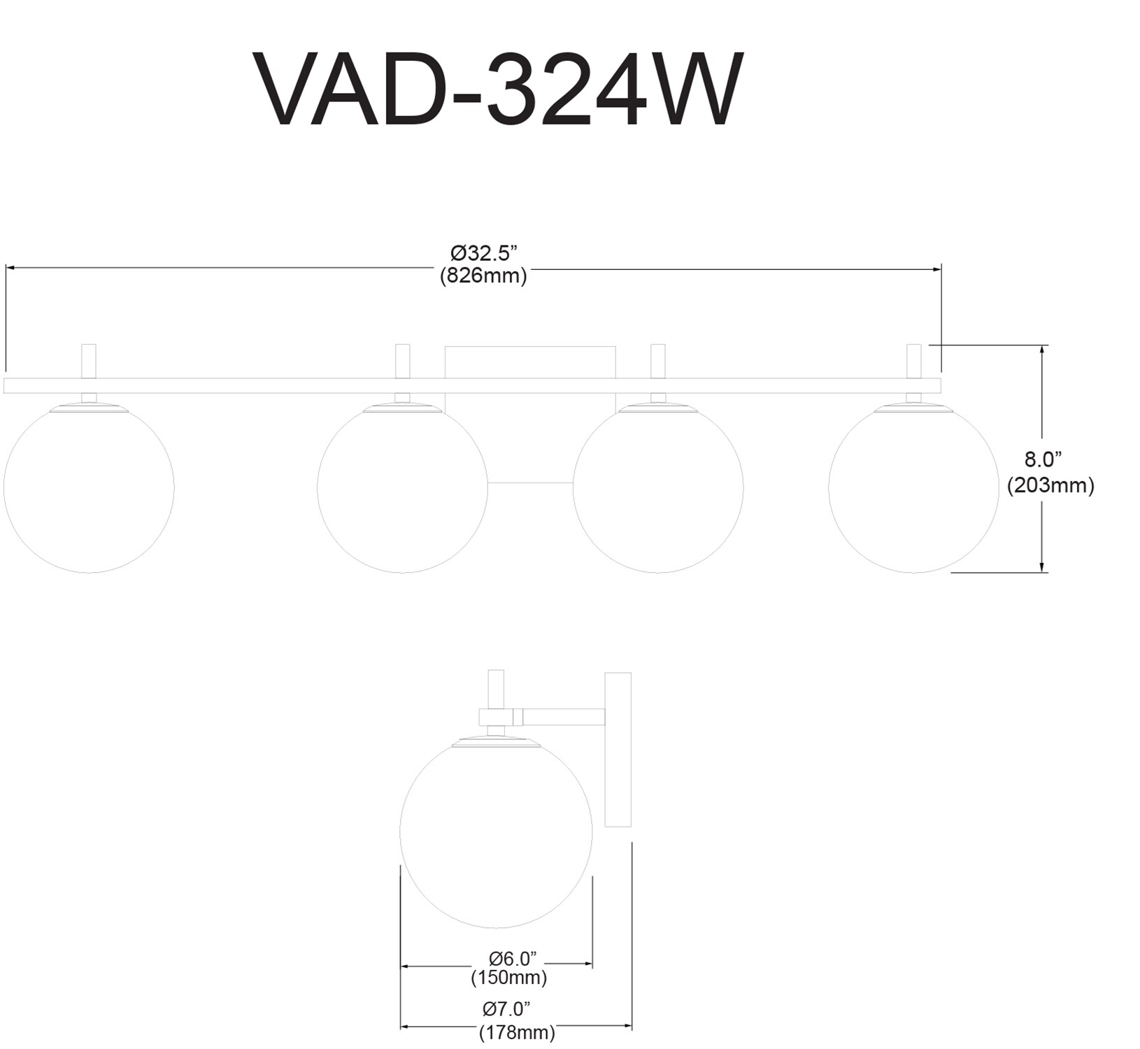 Dainolite VAD-324W-MB-AGB b089995 - View #4