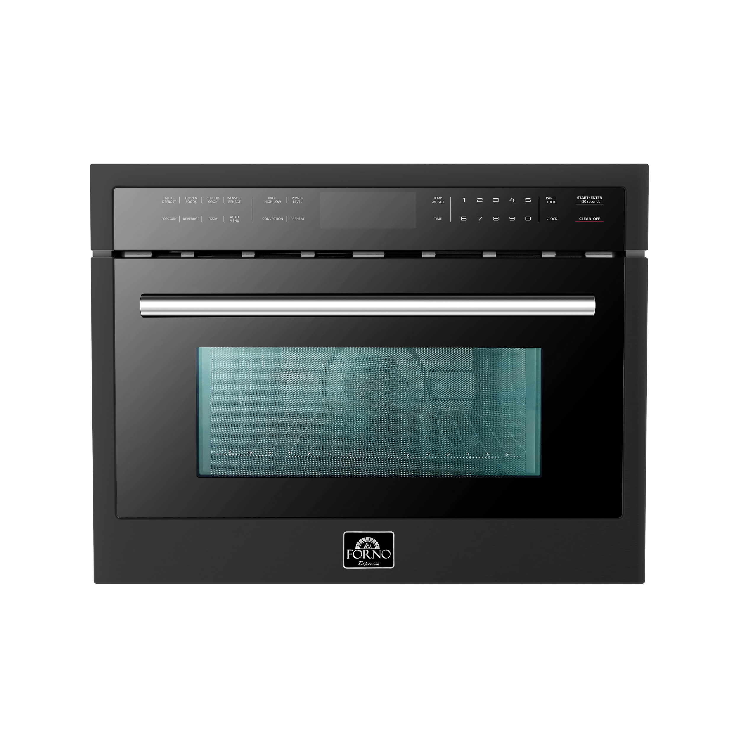 FORNO FMWDR3093-24BLK Oliena 1.6-cu ft 1000 -Watt 23.43-in Built-In Microwave with Sensor Cooking Controls ( Black )