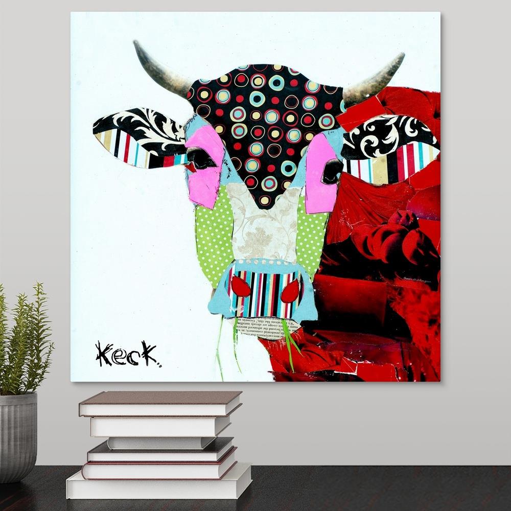 GreatBigCanvas Cow 2 by Michel Keck Canvas Wa 16-in H x 16-in W