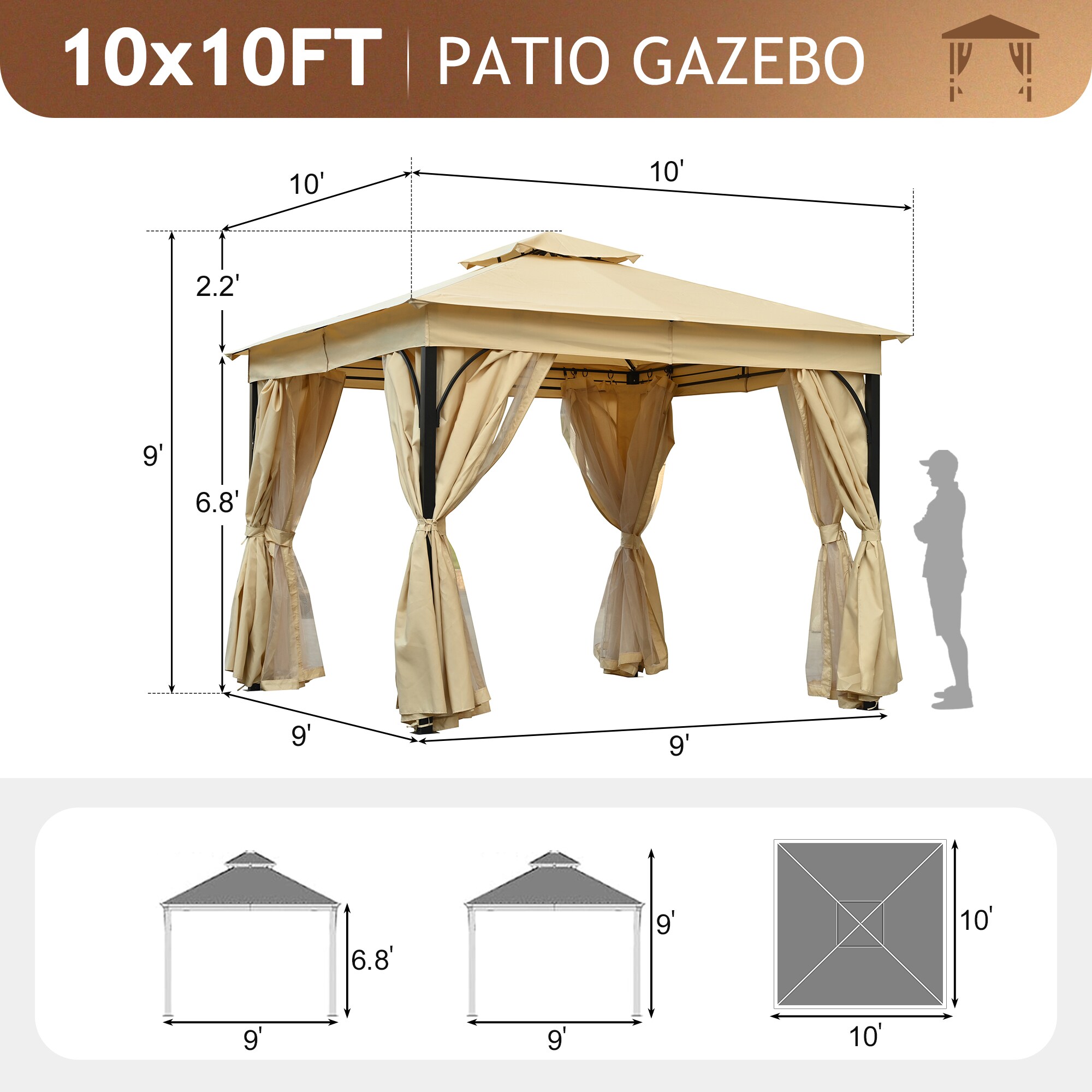 ModernLuxe L-N715P261160A Wood-Resin-Gazebos - View #8