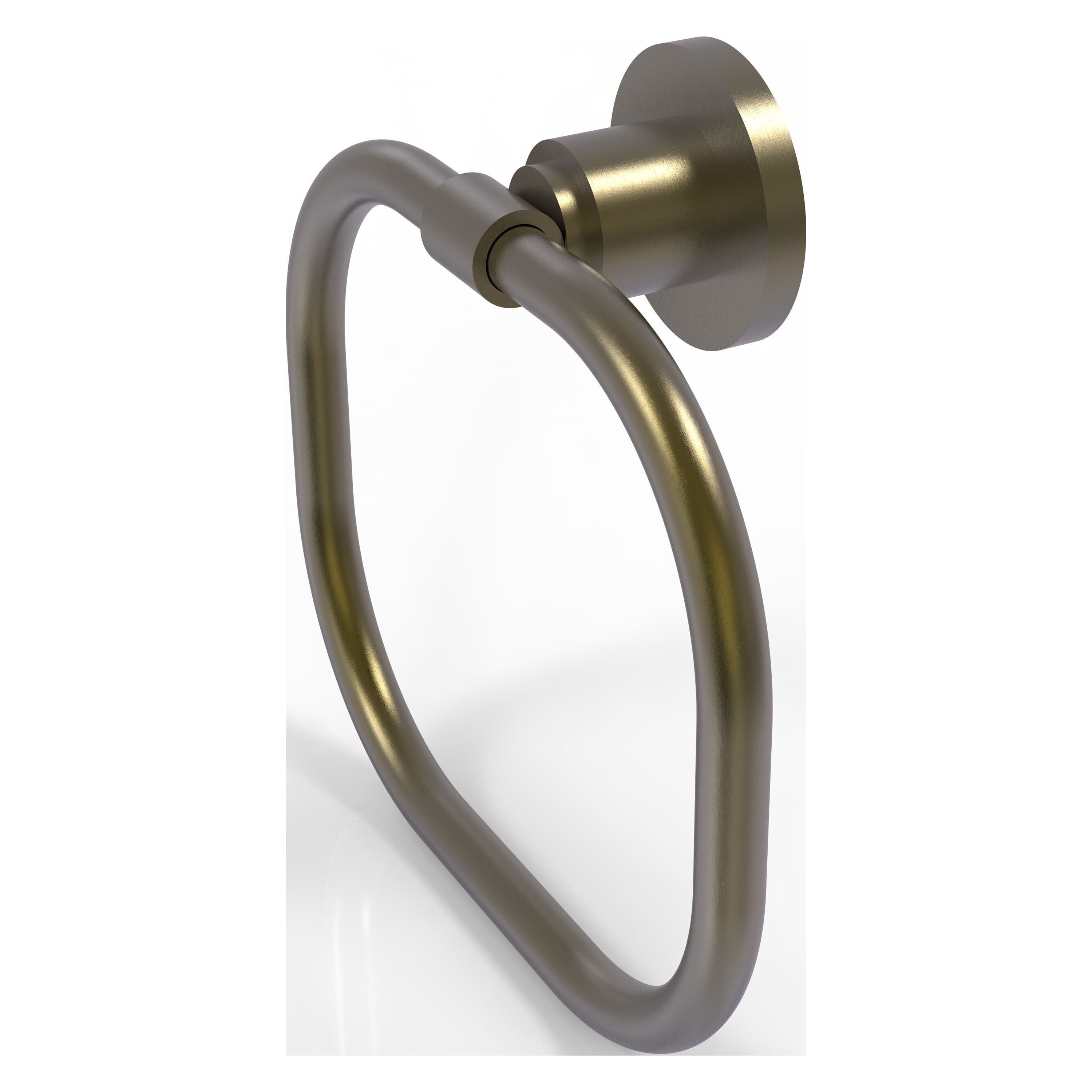 Allied Brass WS-16-ABR Washington Square Antique Brass Wall mount Single Towel Ring