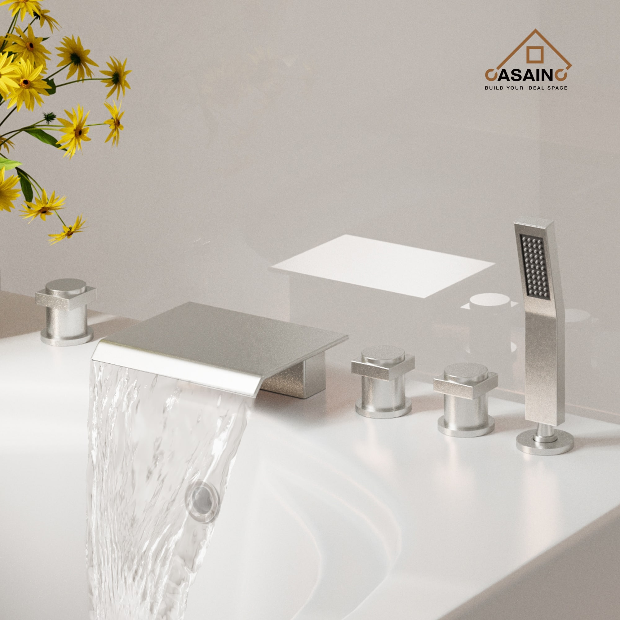 CASAINC KCLT0055-BG Roman-Tub-Faucets - View #3