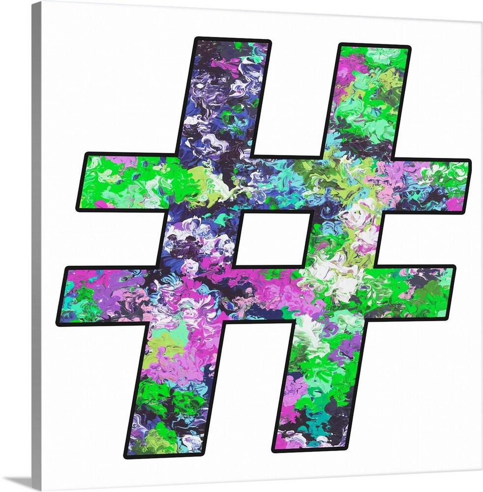 GreatBigCanvas 2623864-24-24X24 Hidden Hashtag I Perrell Fine Art 24-in H x 24-in W Abstract Print on Canvas
