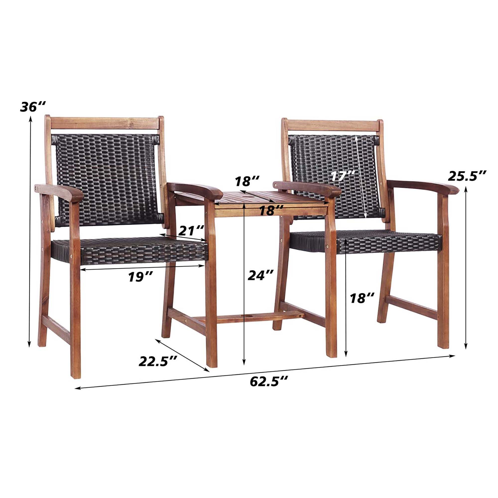 Forclover ALLC-15BK Patio-Conversation-Sets - View #4