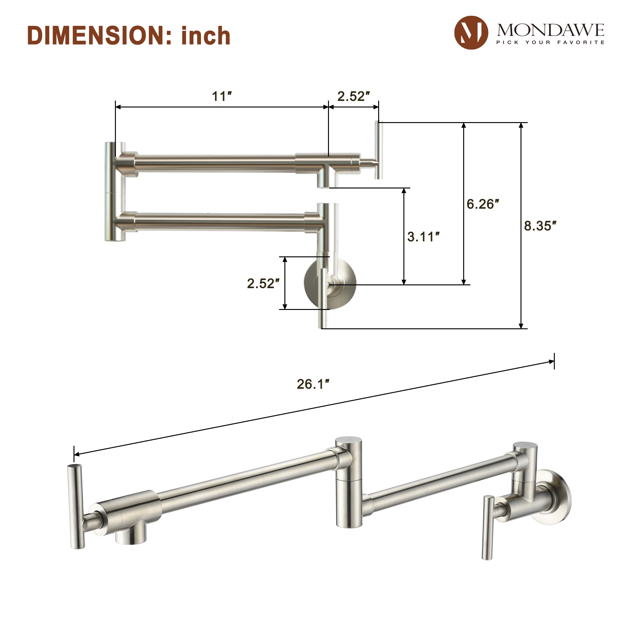 Mondawe OR-8046BN-DG Kitchen-Faucets - View #7