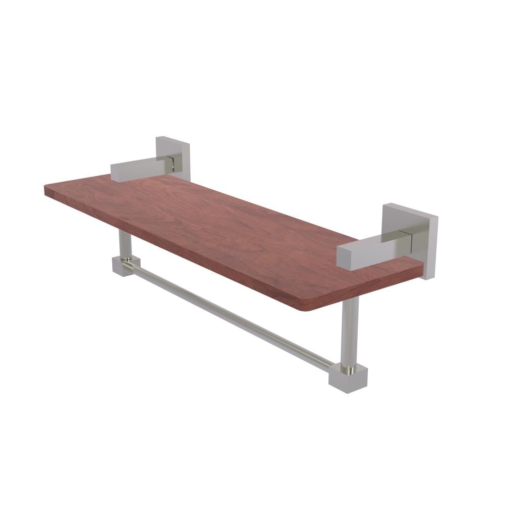 Allied Brass MT-1TB-16-IRW-SN Montero Satin Nickel Wall mount Bathroom Shelf ( 16-in x 5-in x 5-in )