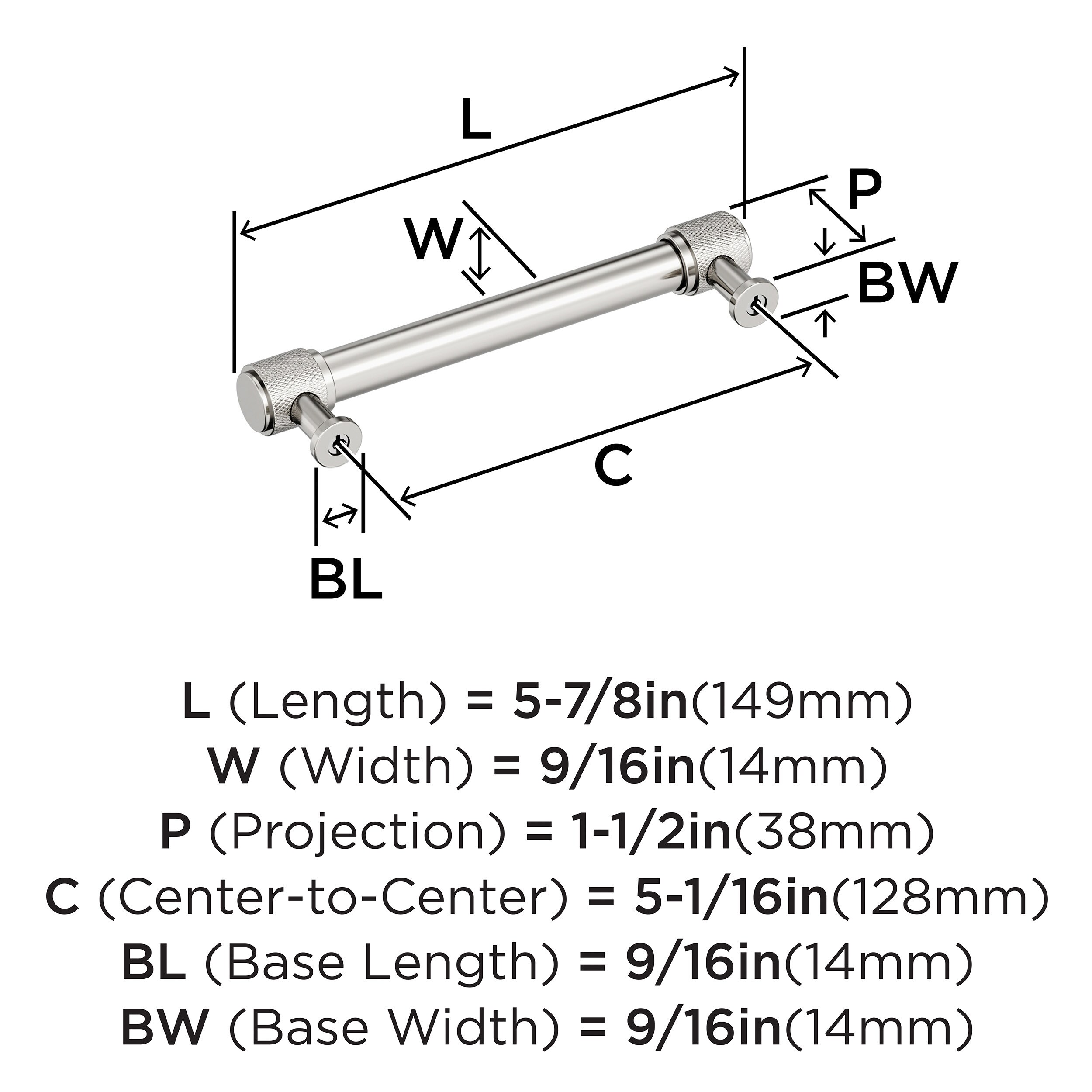 Amerock BP37744PN Cabinet-Pulls - View #4