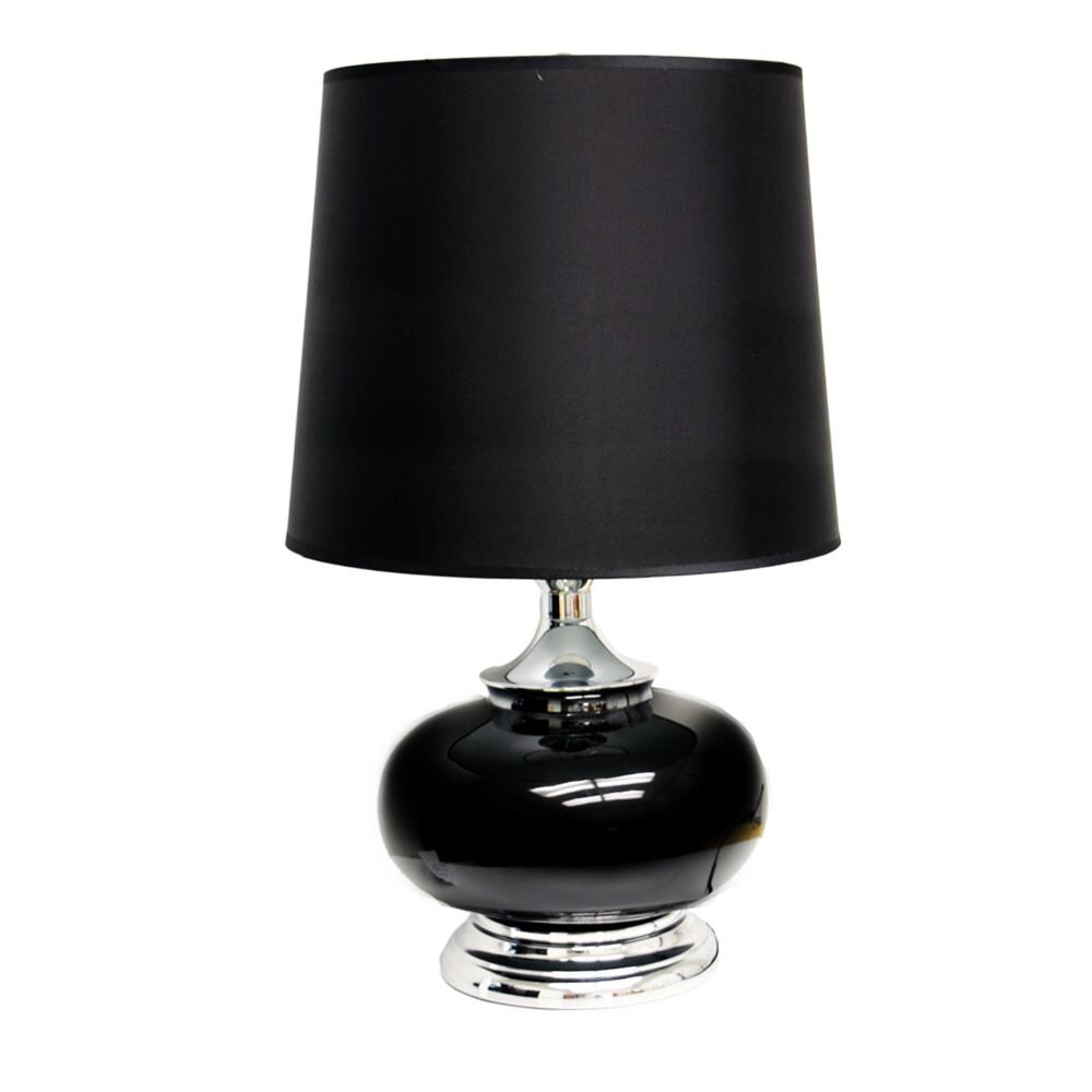 ORE International 31153T 24.5-in Black Led; 3-way Table Lamp with Fabric Shade