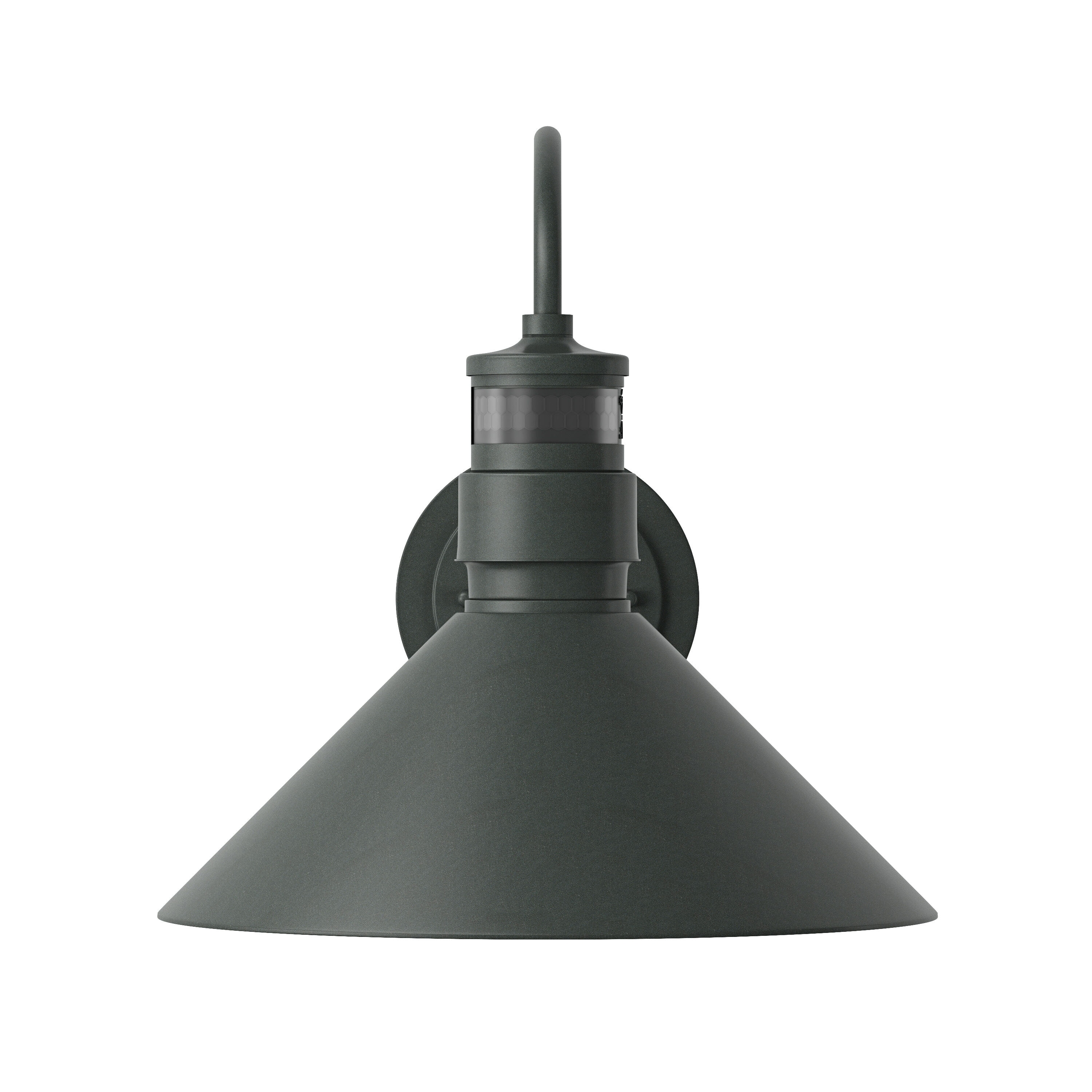 Black Metal Dimmable Motion Sensor Outdoor Wall Sconce