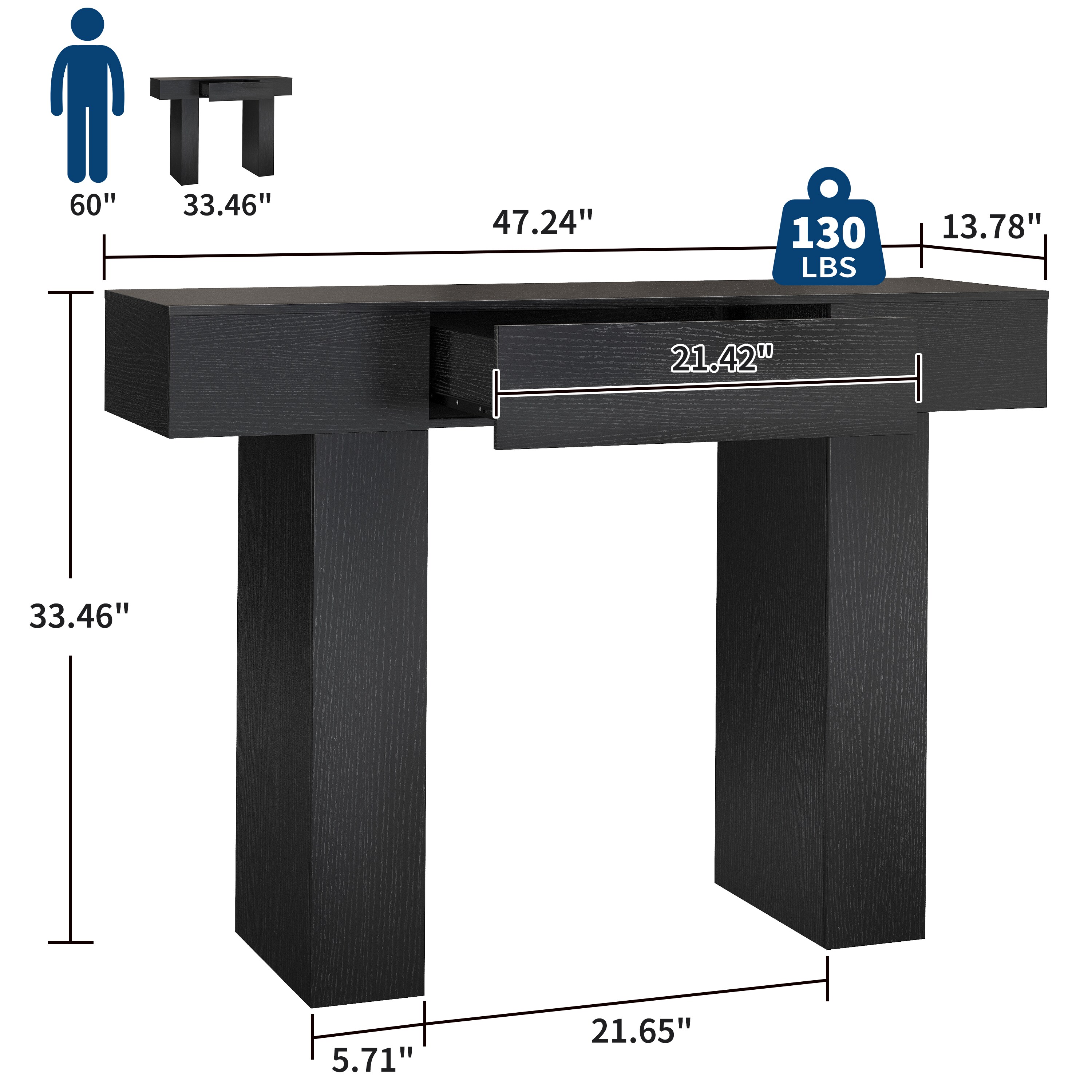 GarveeLife EYF2IVL4BNKSEC Console-Sofa-Tables - View #6