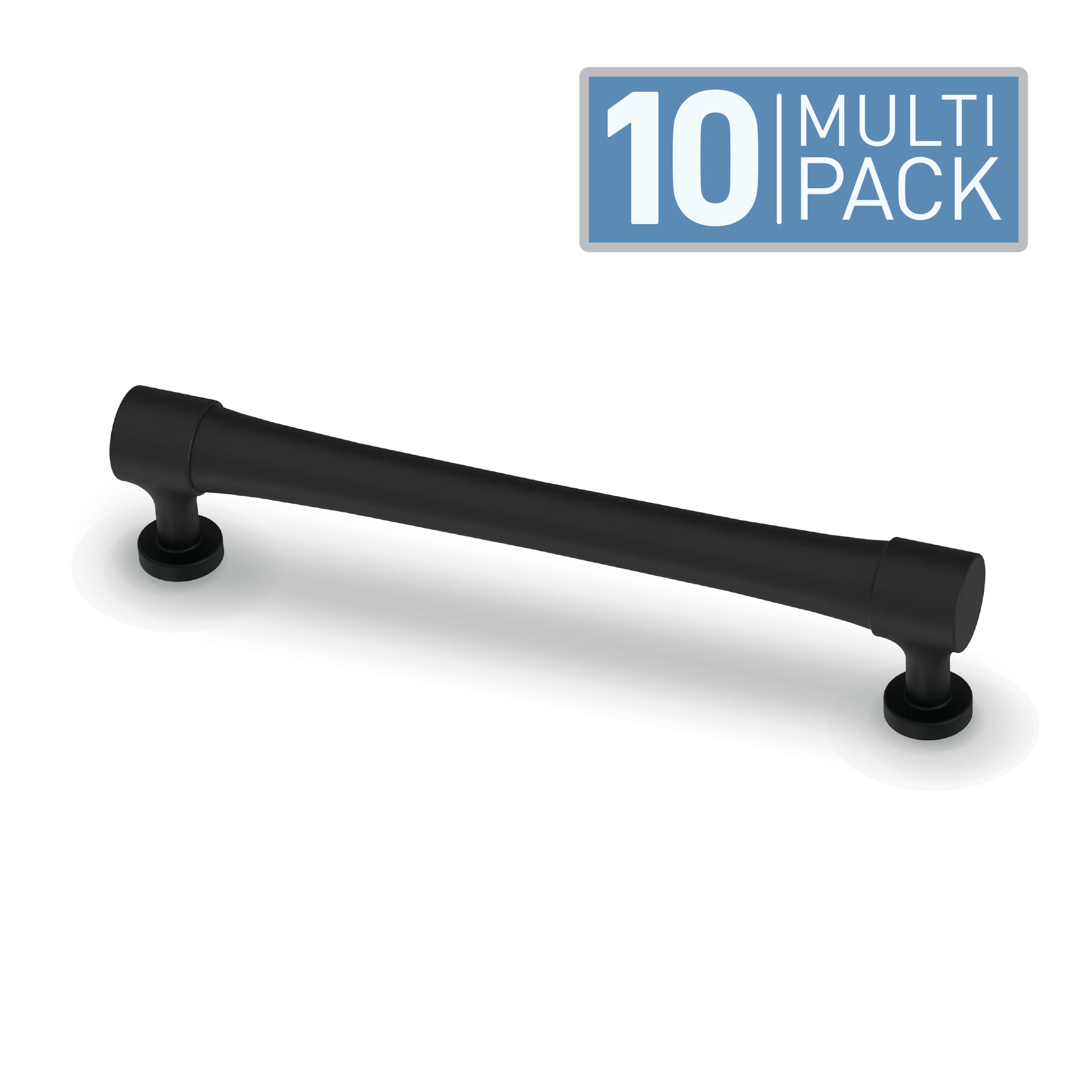 Brainerd Flared Crib 5-1/16-in Center to Center Matte Black Cylindrical Bar Drawer  Pulls (10-Pack) in the Drawer Pulls department at