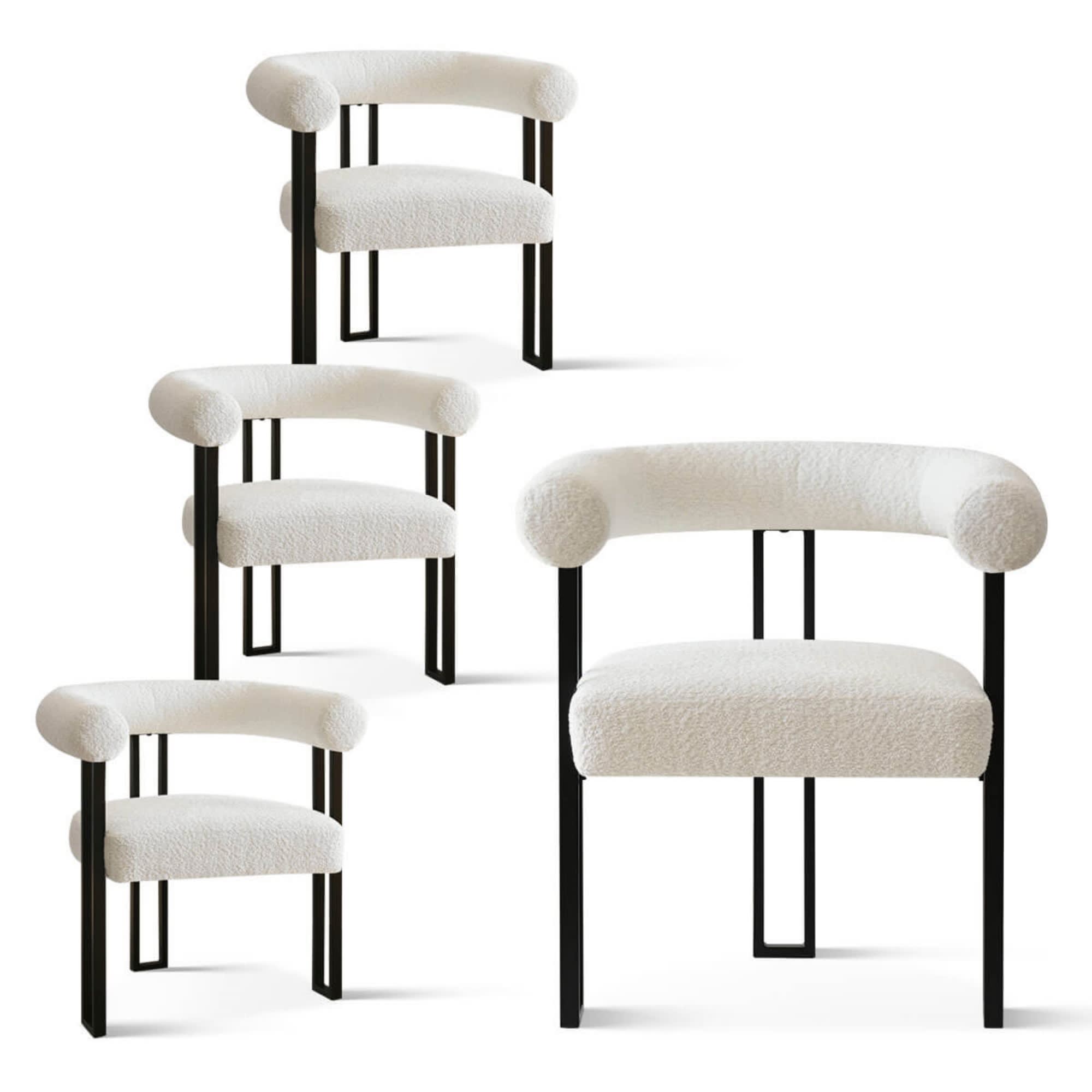 Maison Boucle MIA-BOUCLE-BEIGE4 Dining-Chairs - View #4